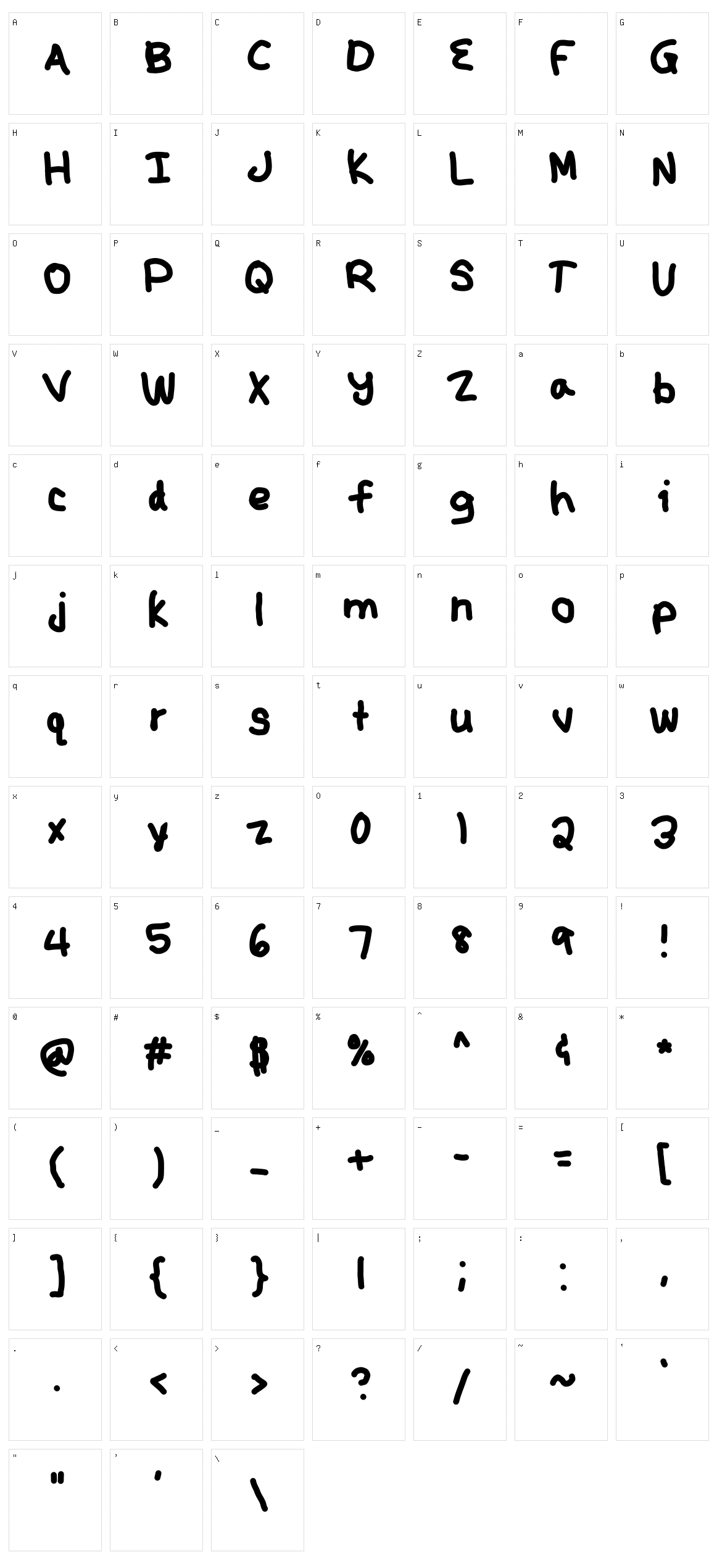 Kunal Character Set