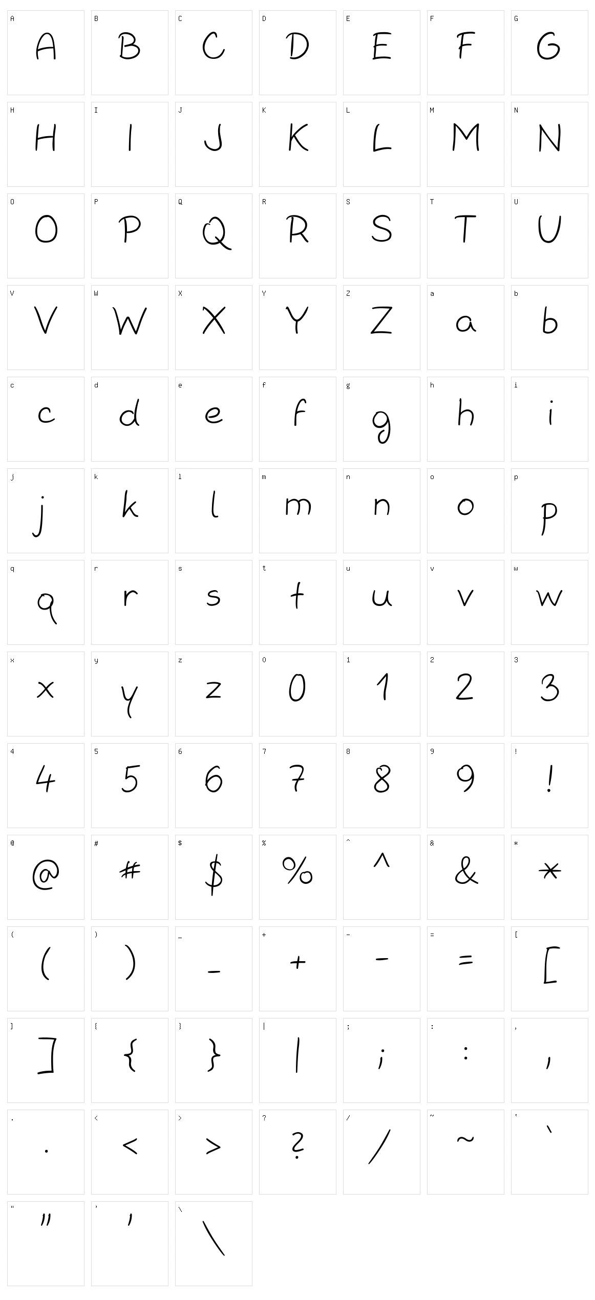 Kvantita Character Set