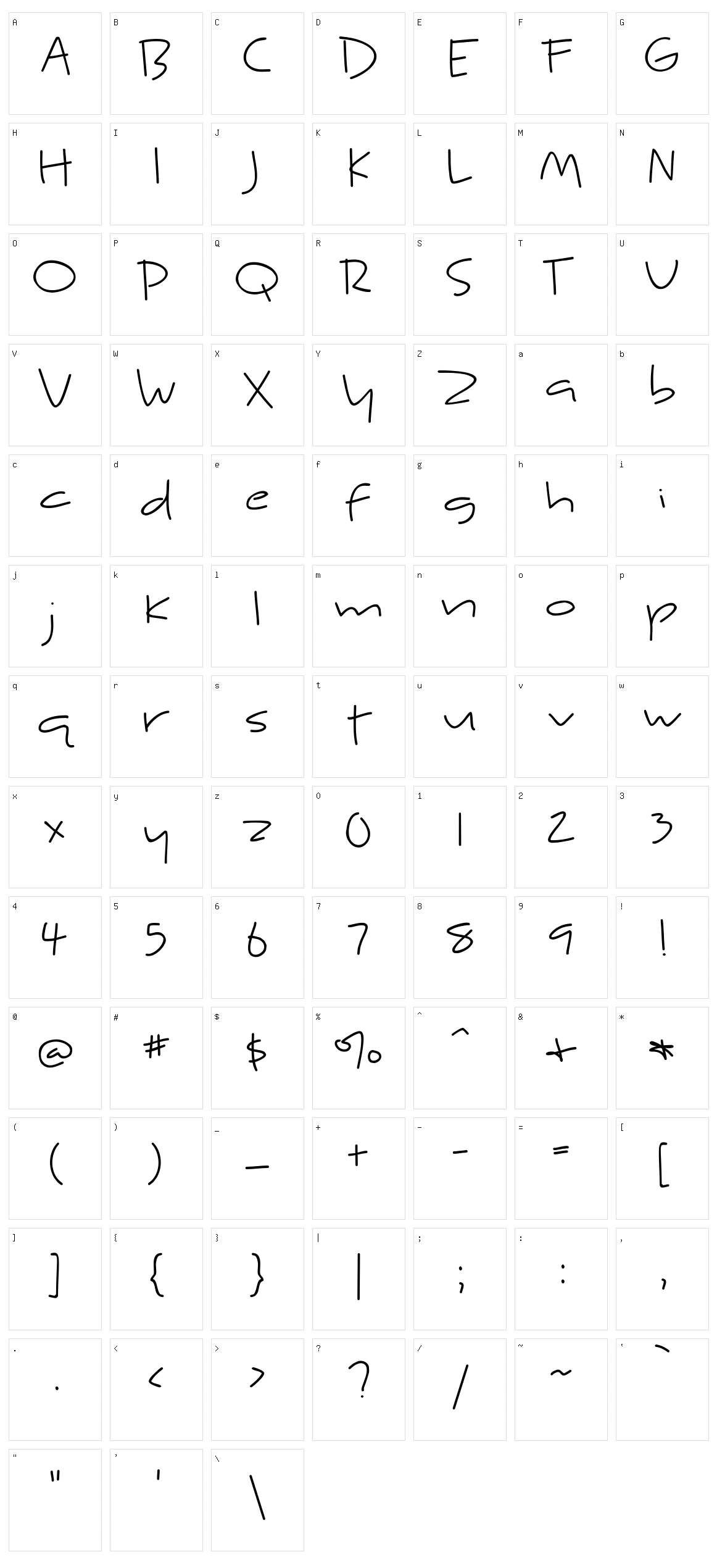 Kyne Morgan Character Set