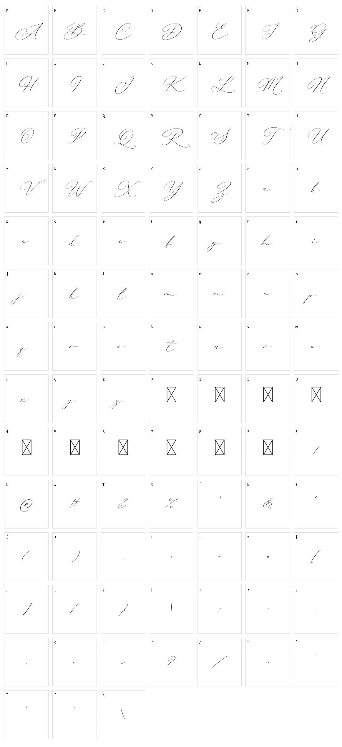 La Belle Character Set