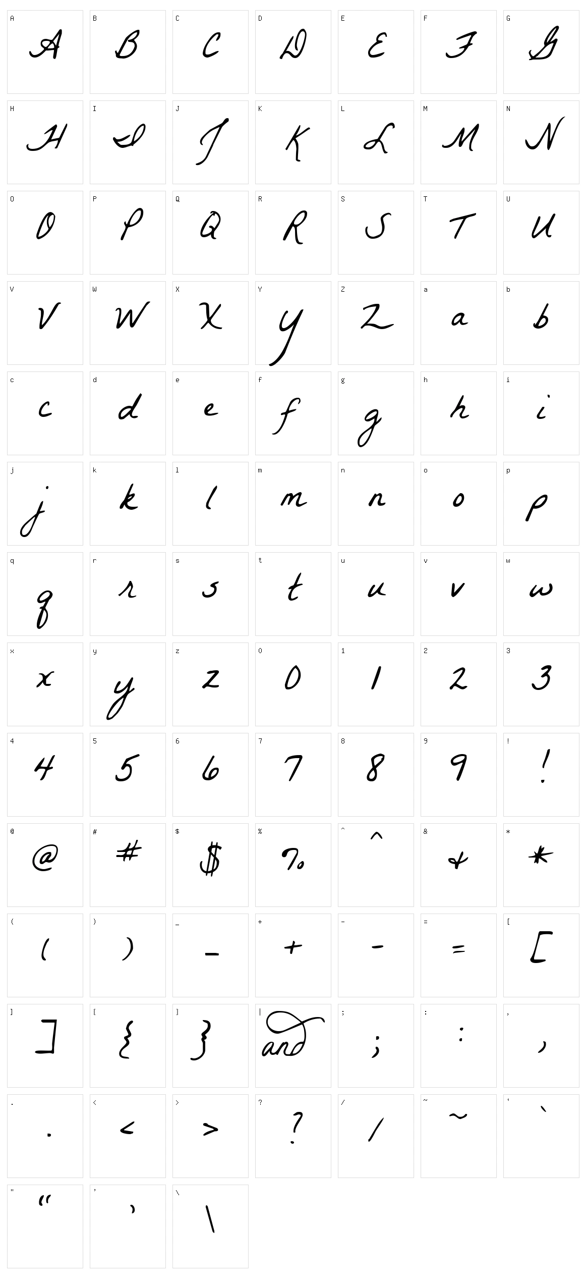 La Belle Aurore Character Set