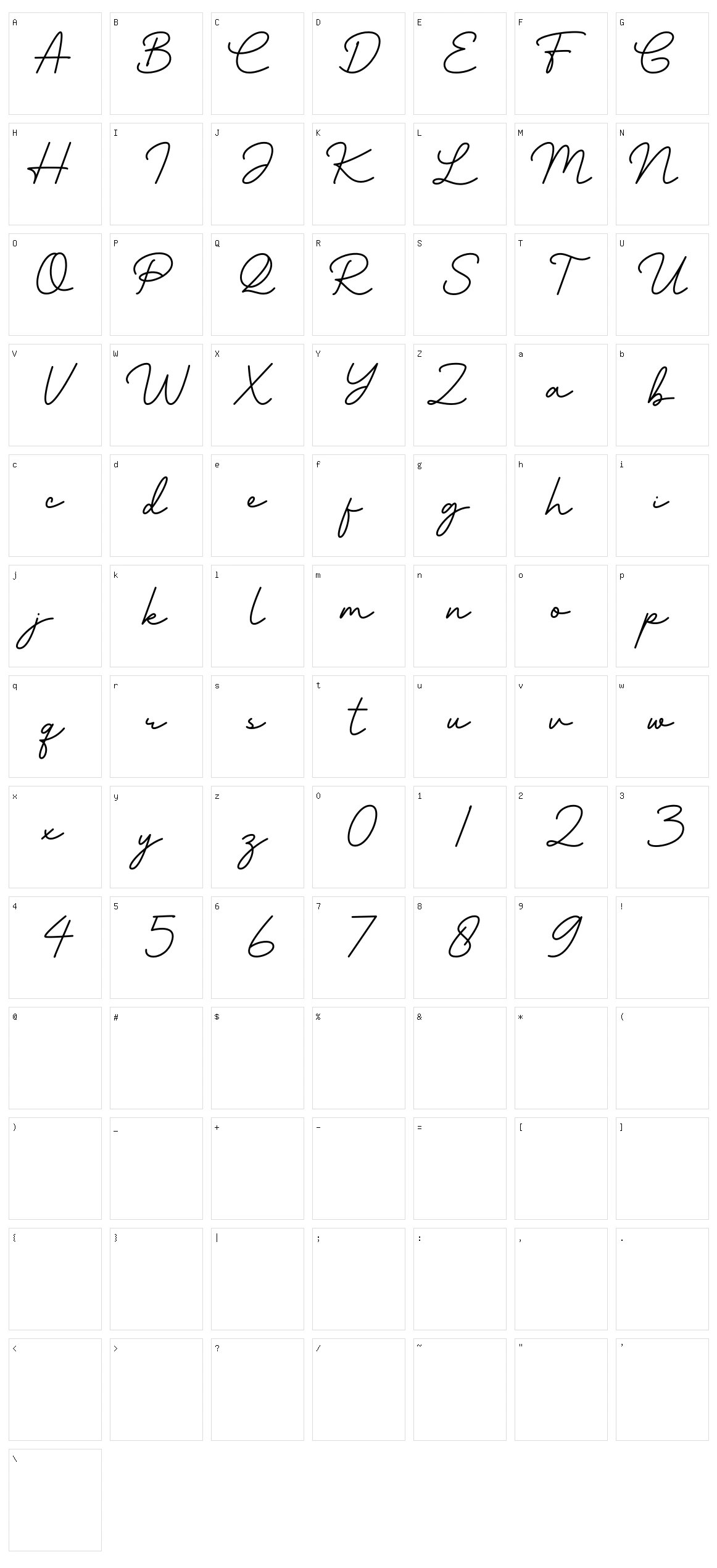 La Cavoritte Character Set
