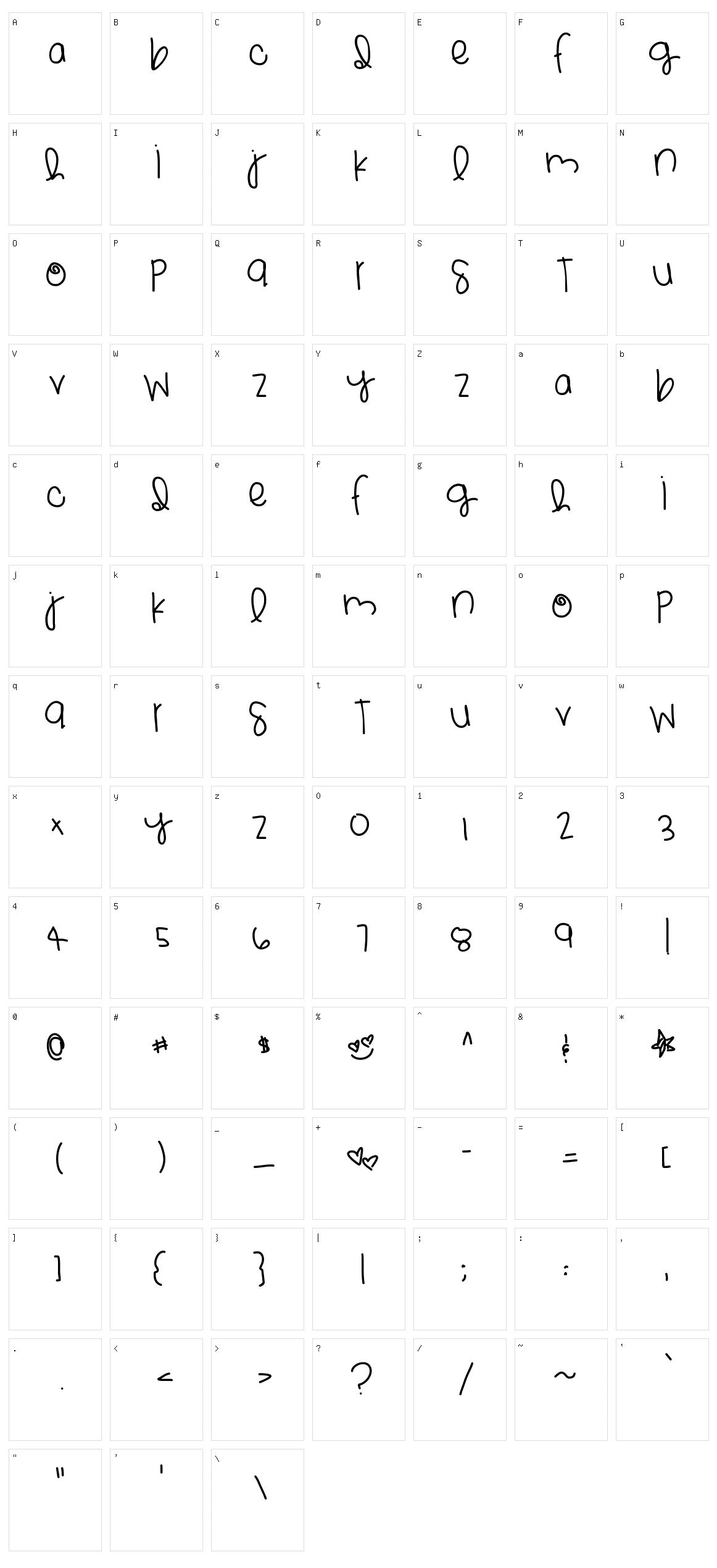 La Familia Character Set