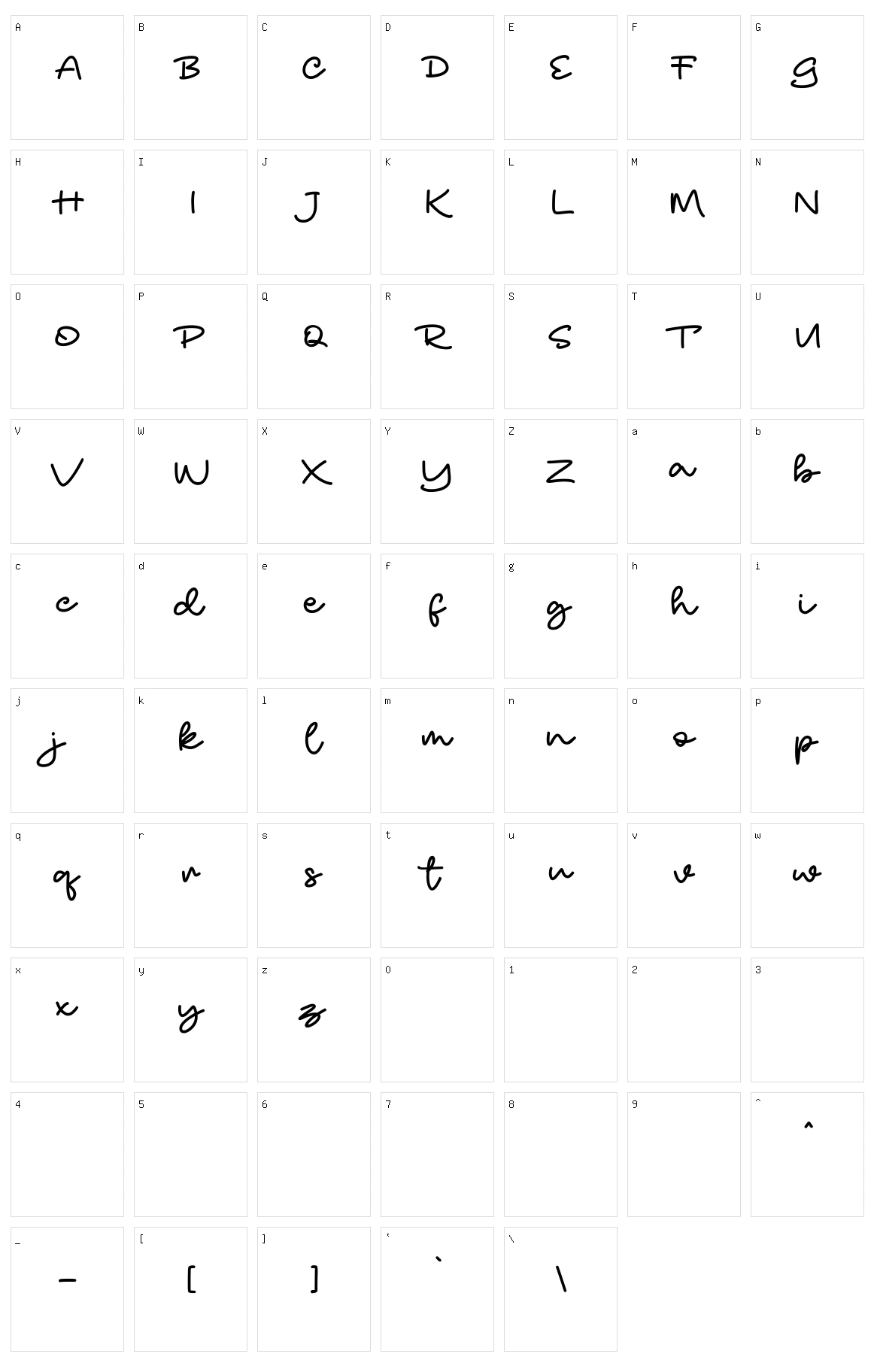 La Roux Character Set