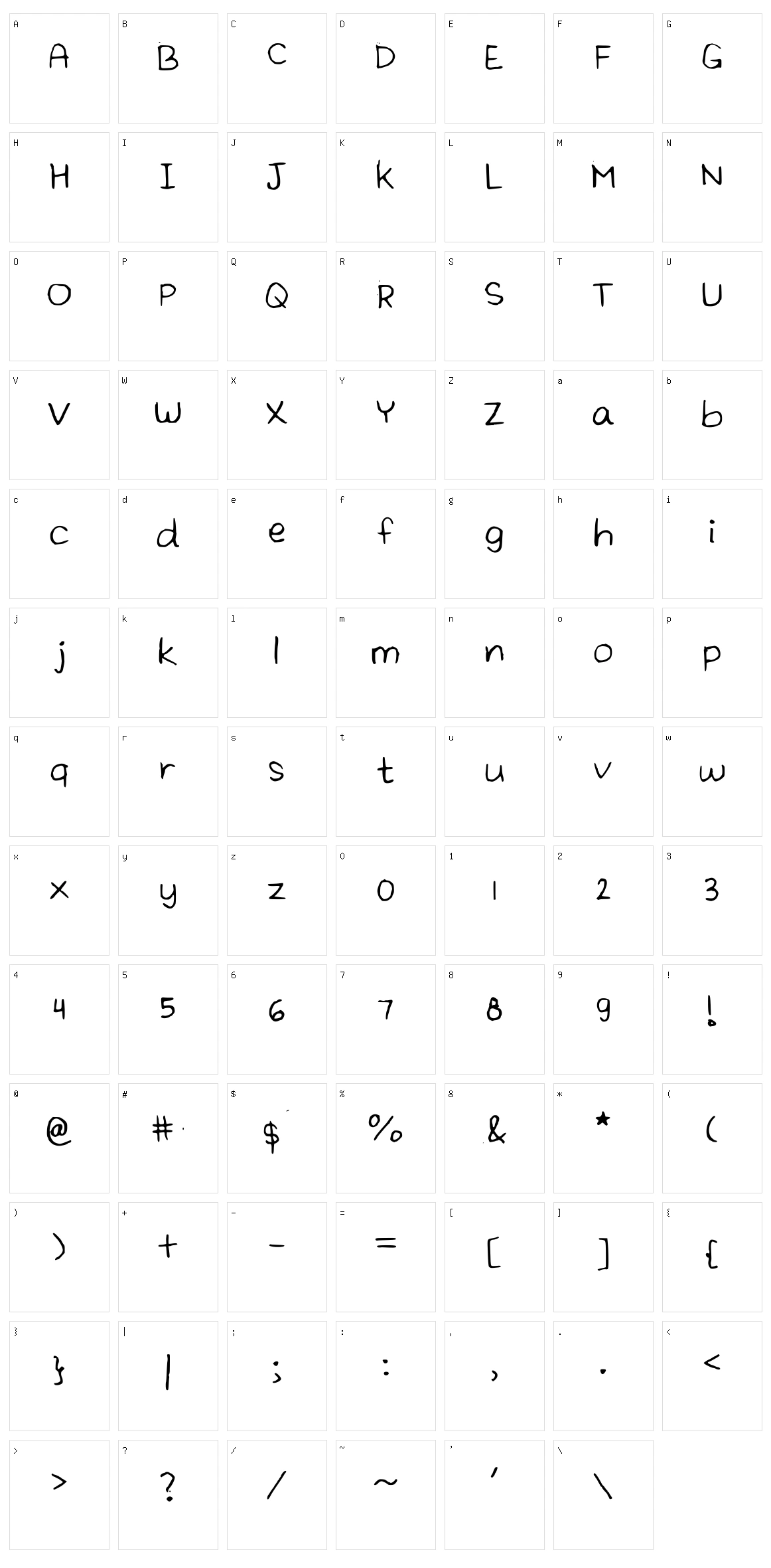 LaElique Character Set