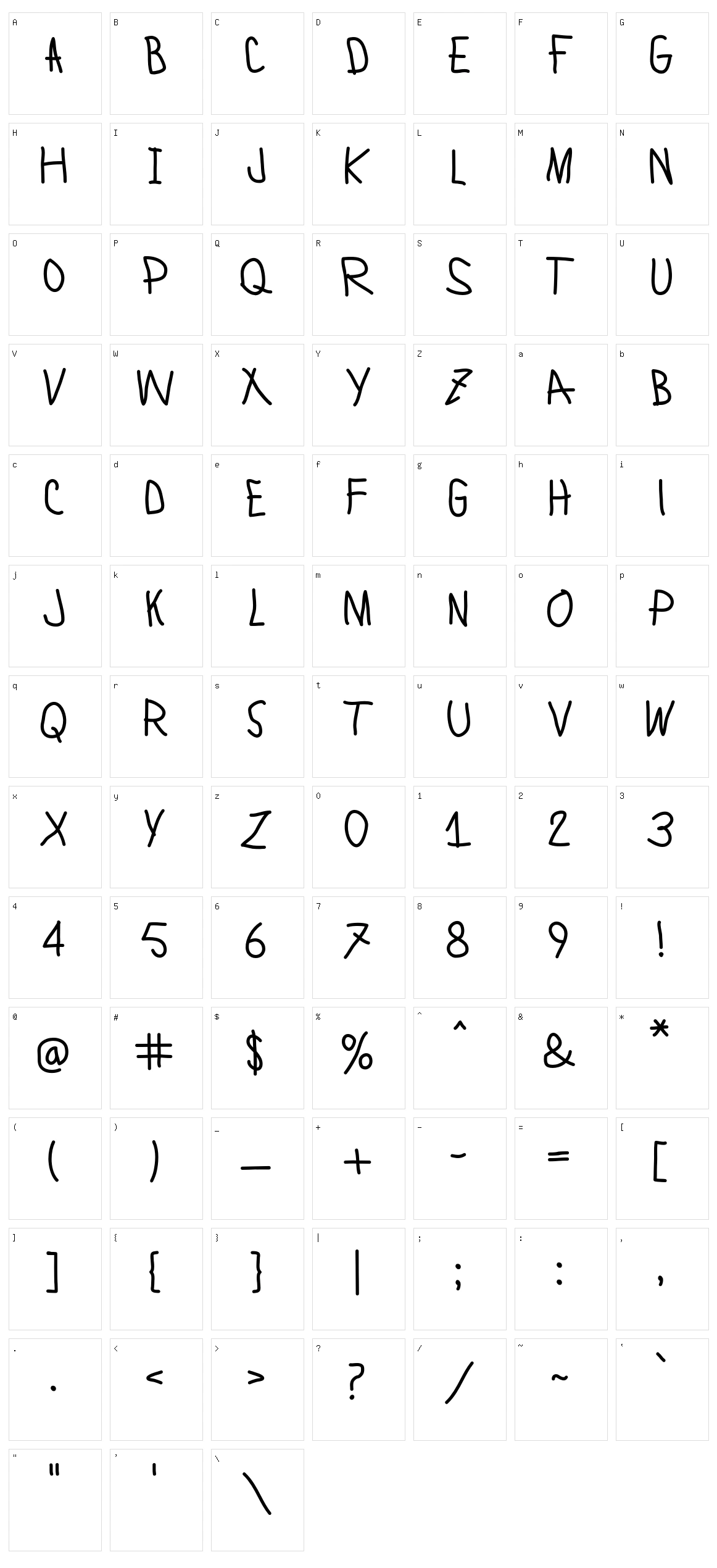 Lamiar Character Set