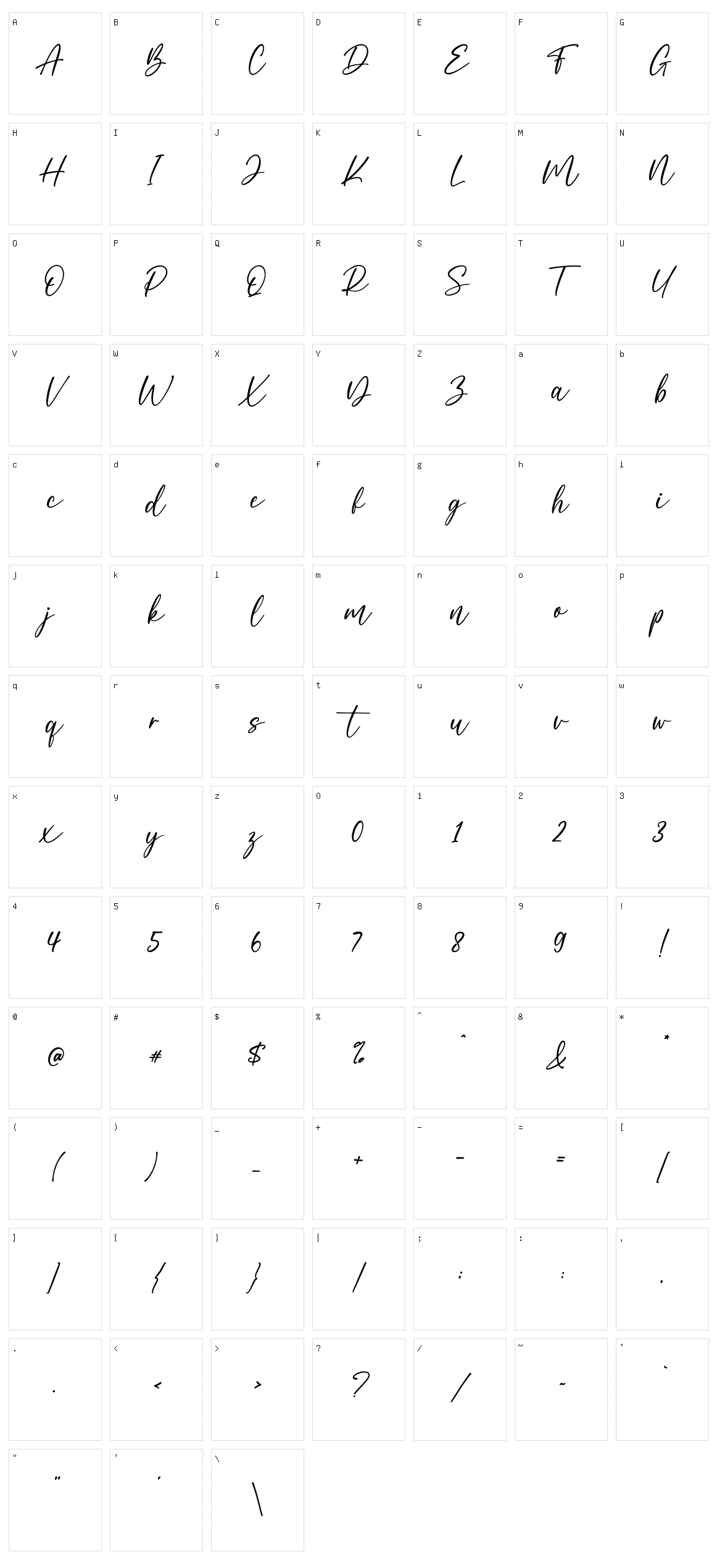 Lamina Character Set