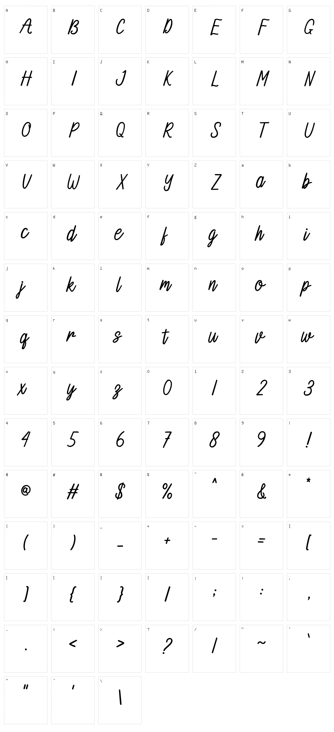 Lamoncia Character Set