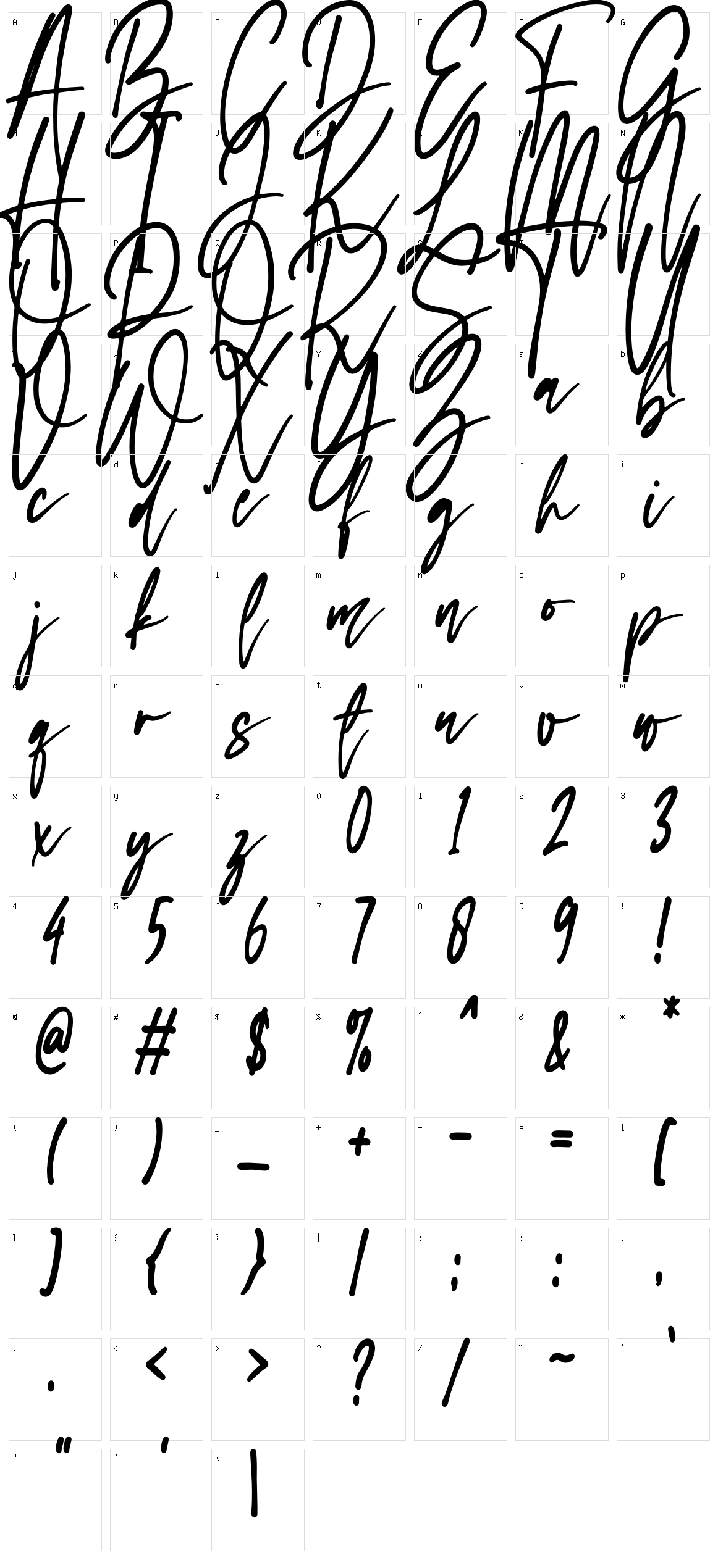 Lampard Signature Character Set