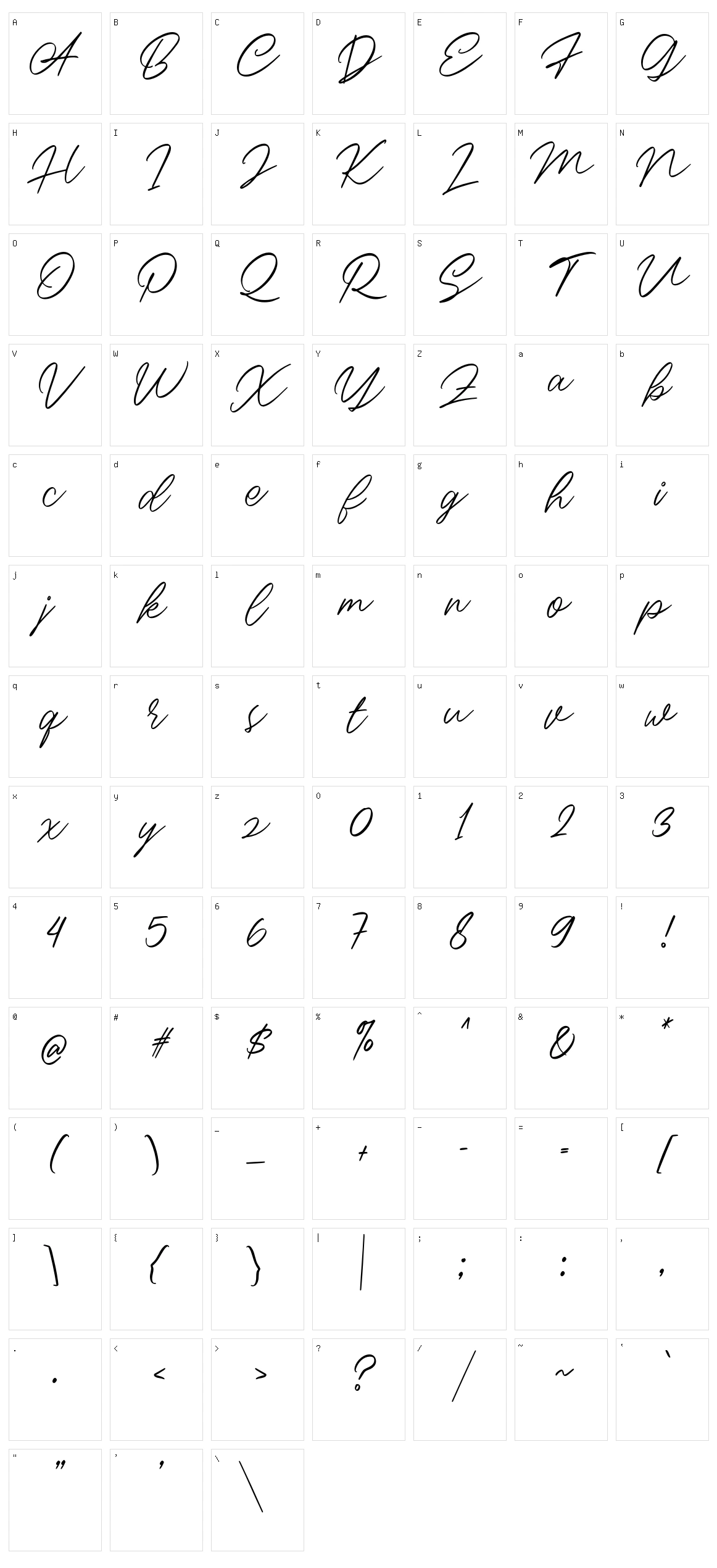 Lancar Character Set