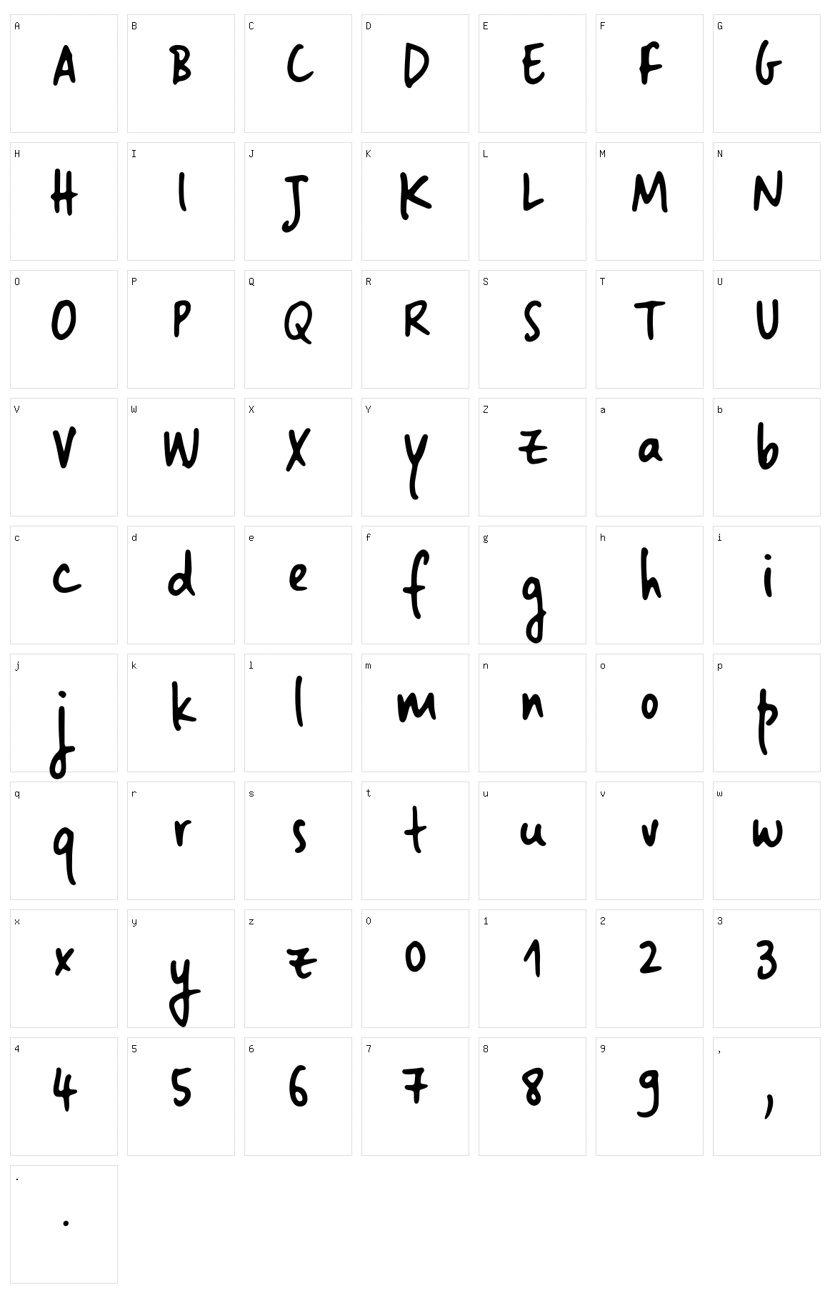 Landslide Character Set