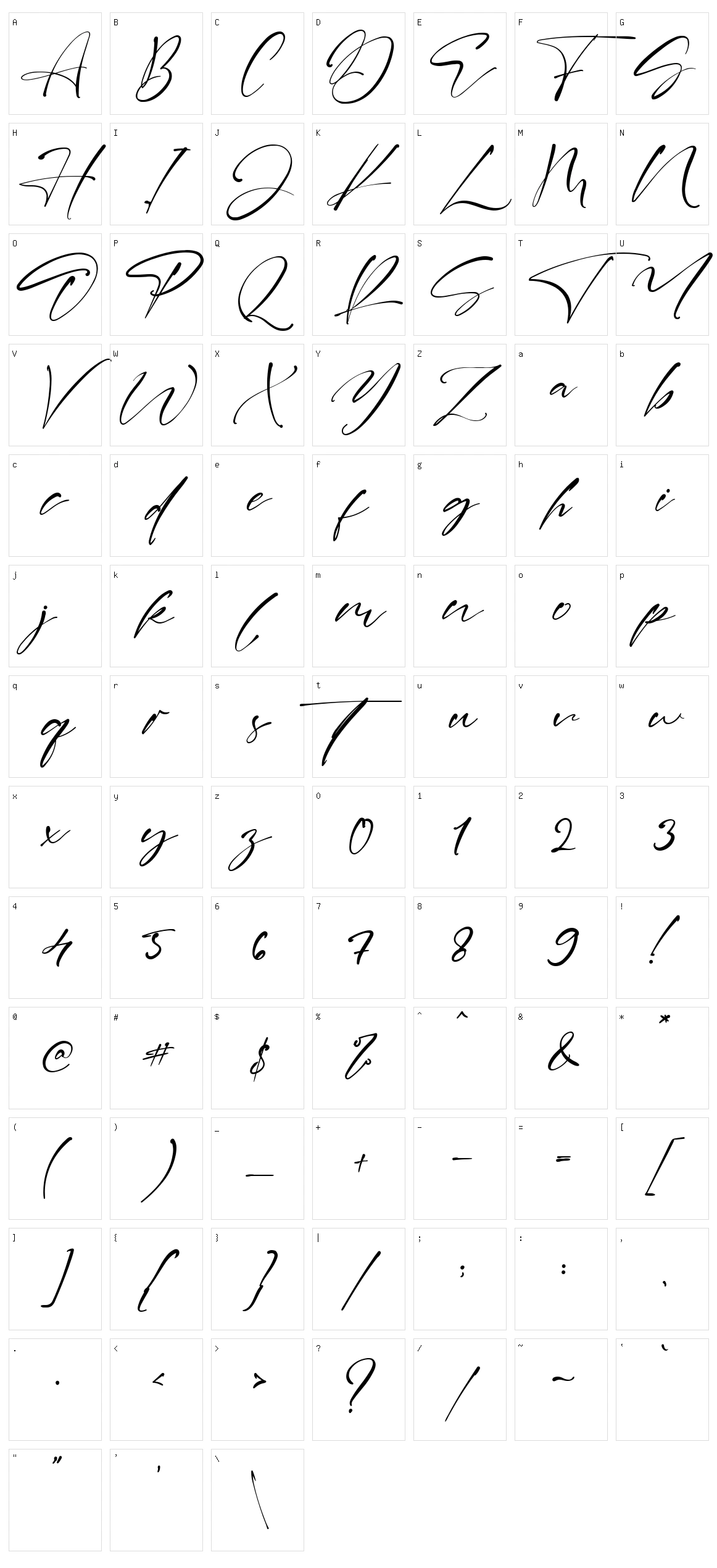 Laneky Haizen Character Set