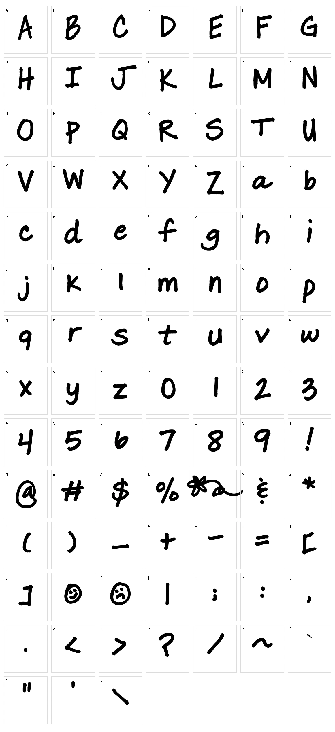 Lara Prints Bold Character Set