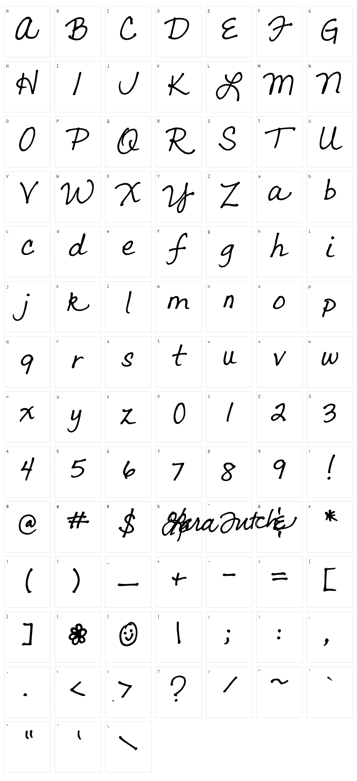 Lara's Letters Character Set