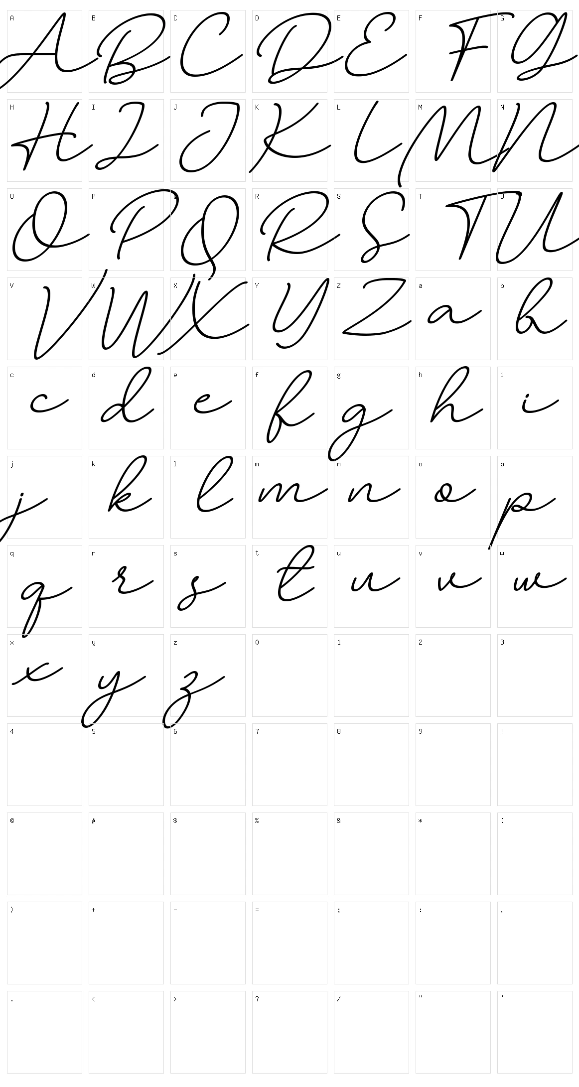 Larianti Character Set