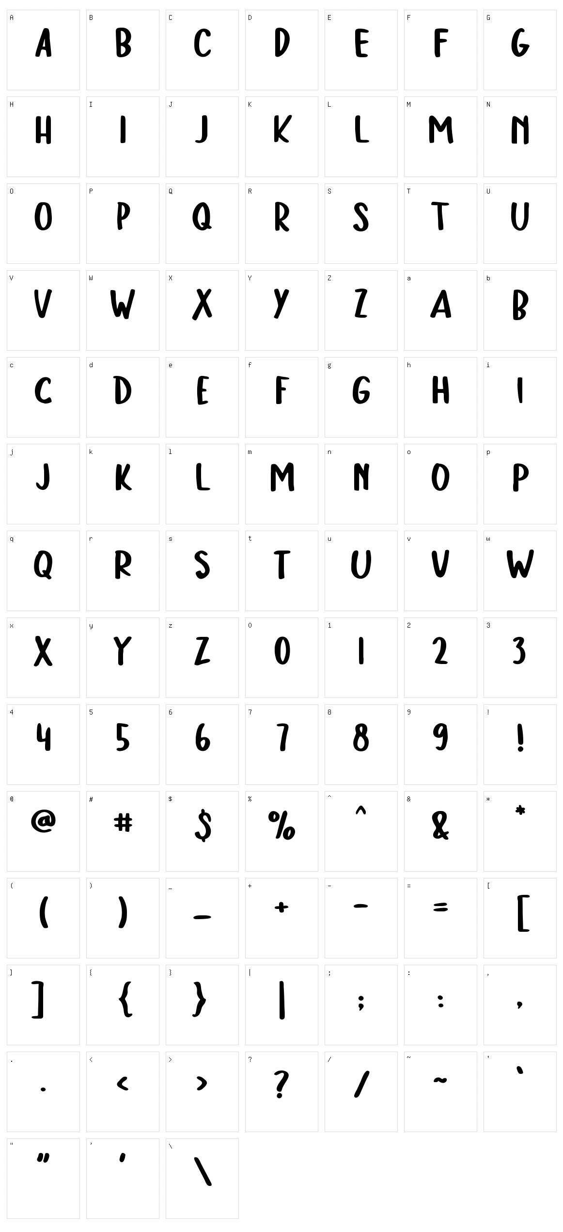 Larman Character Set