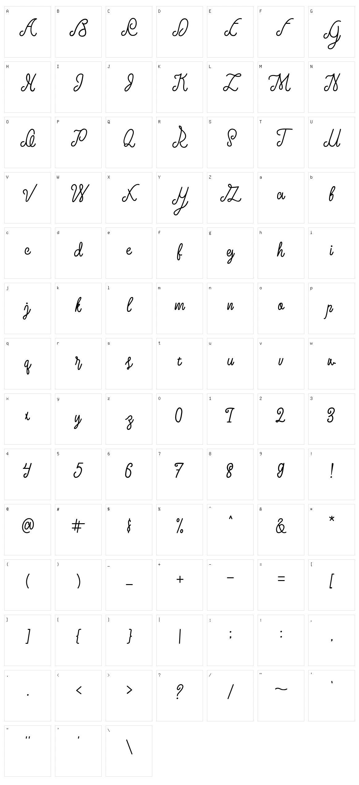 Larquette Character Set