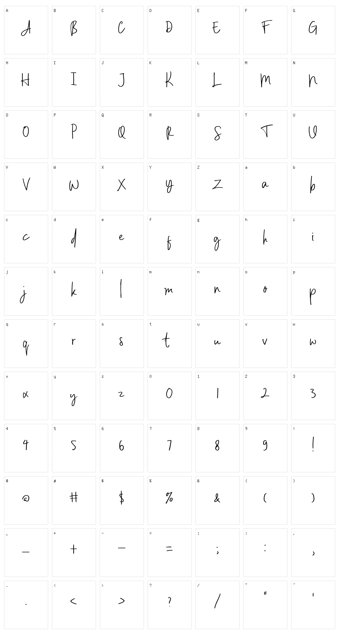 LaTahzan Character Set