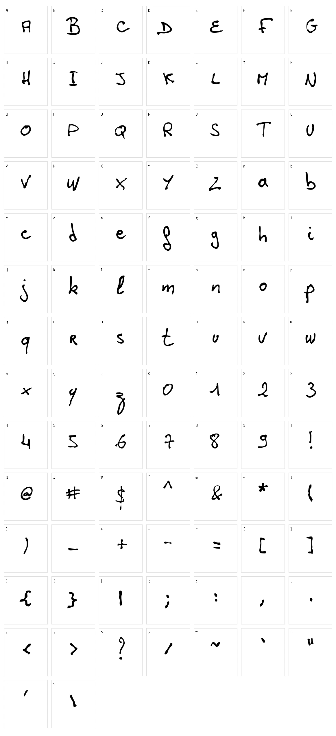Laurent HW Character Set