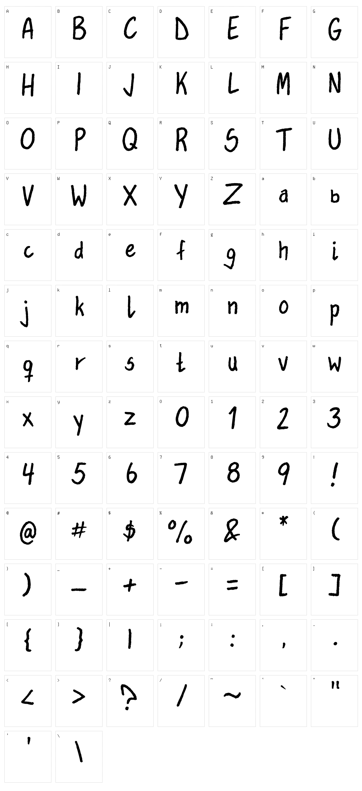 Lauvik Character Set
