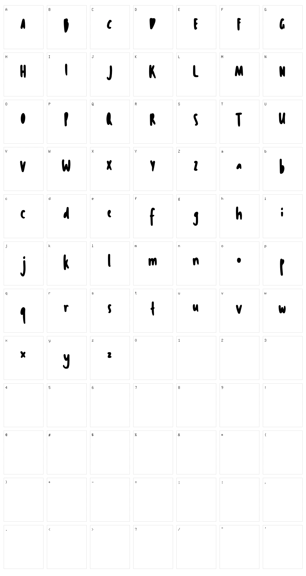 Le Gusto Character Set