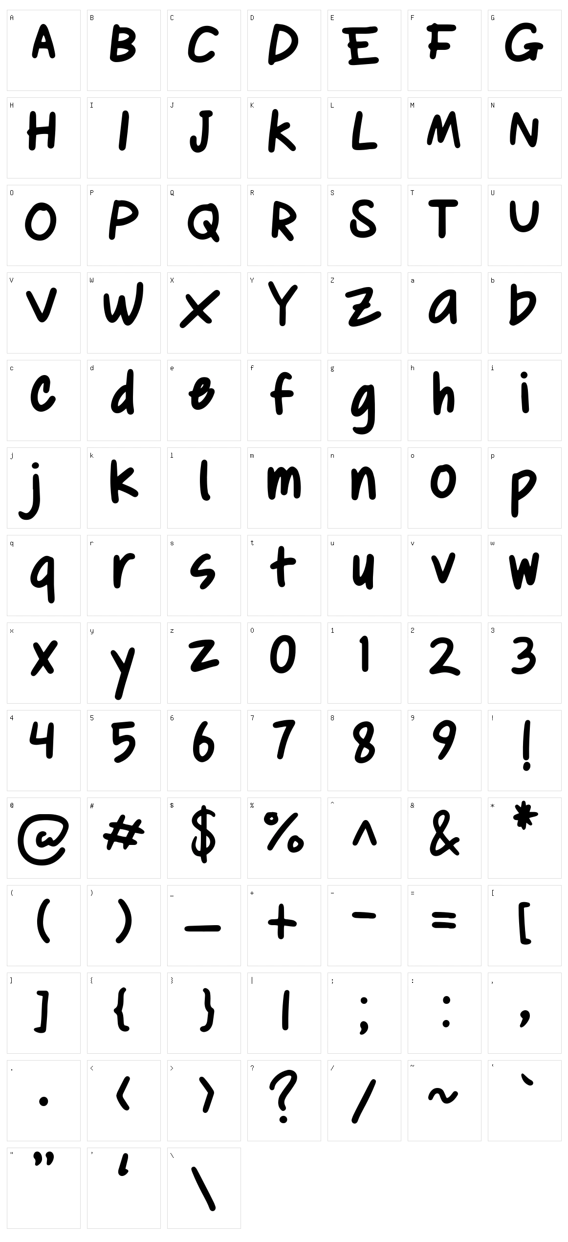 Le Lissage Character Set
