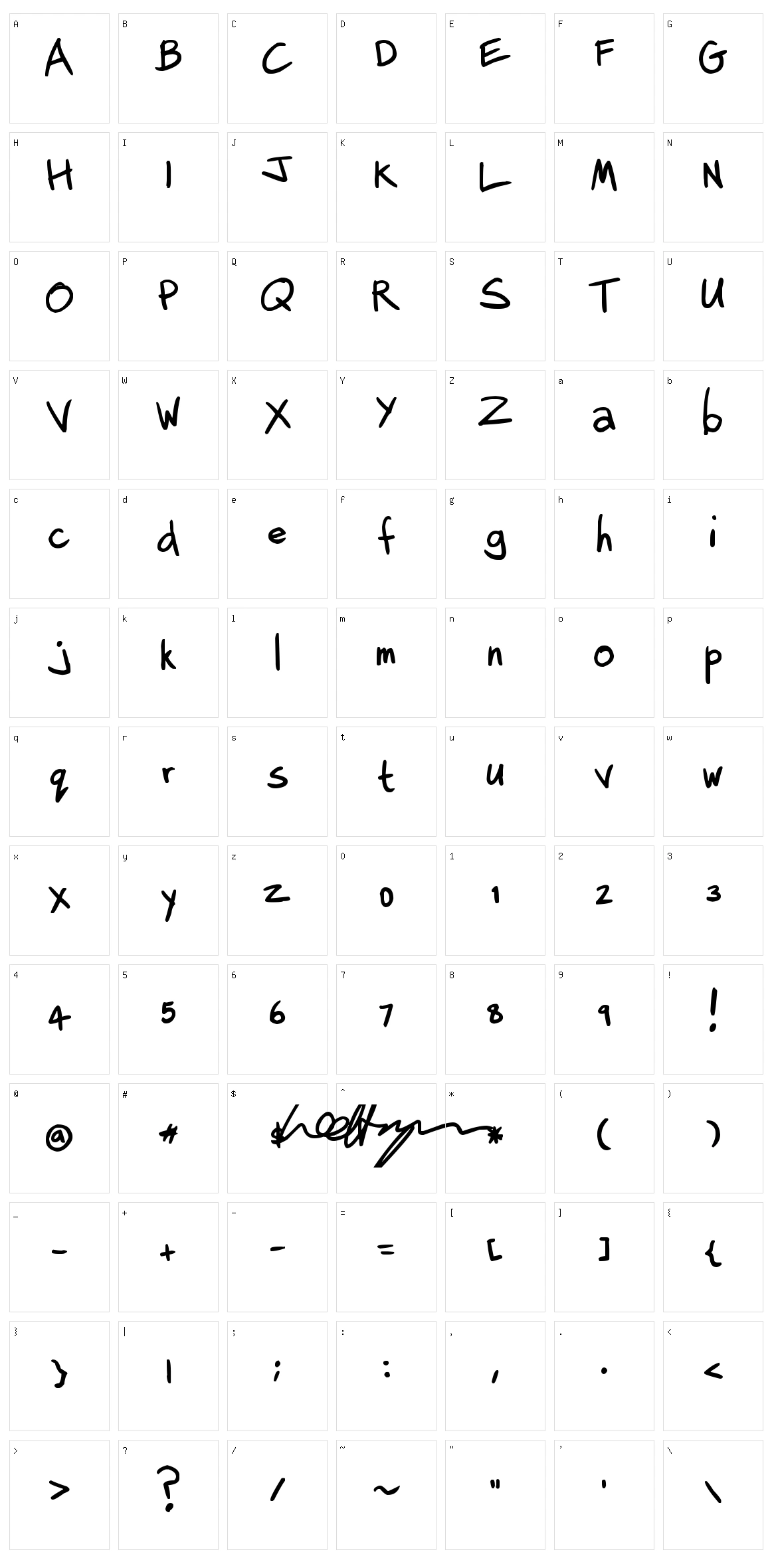 Lee Hodges Character Set