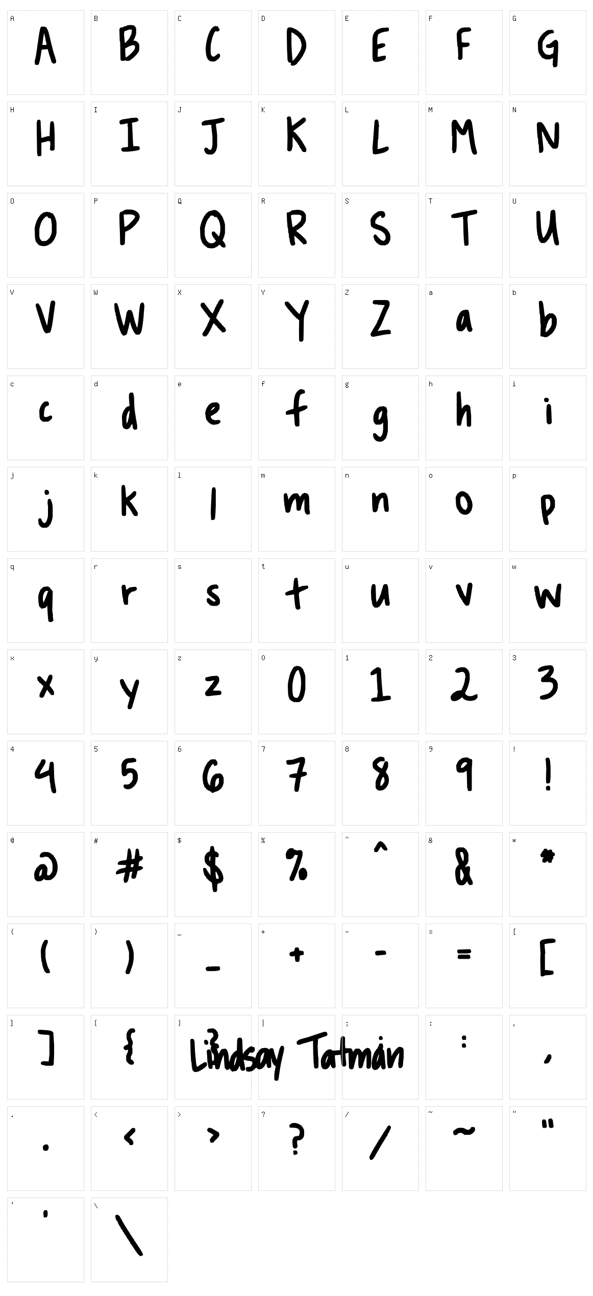 Lemon Squeezy Character Set