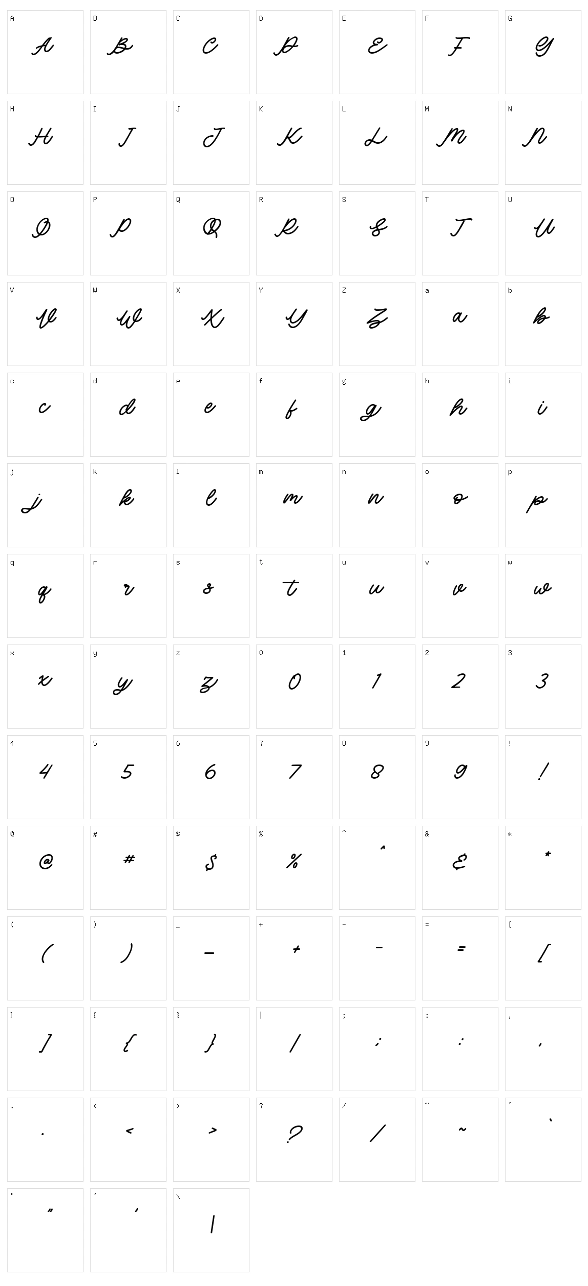 Lenteras Character Set