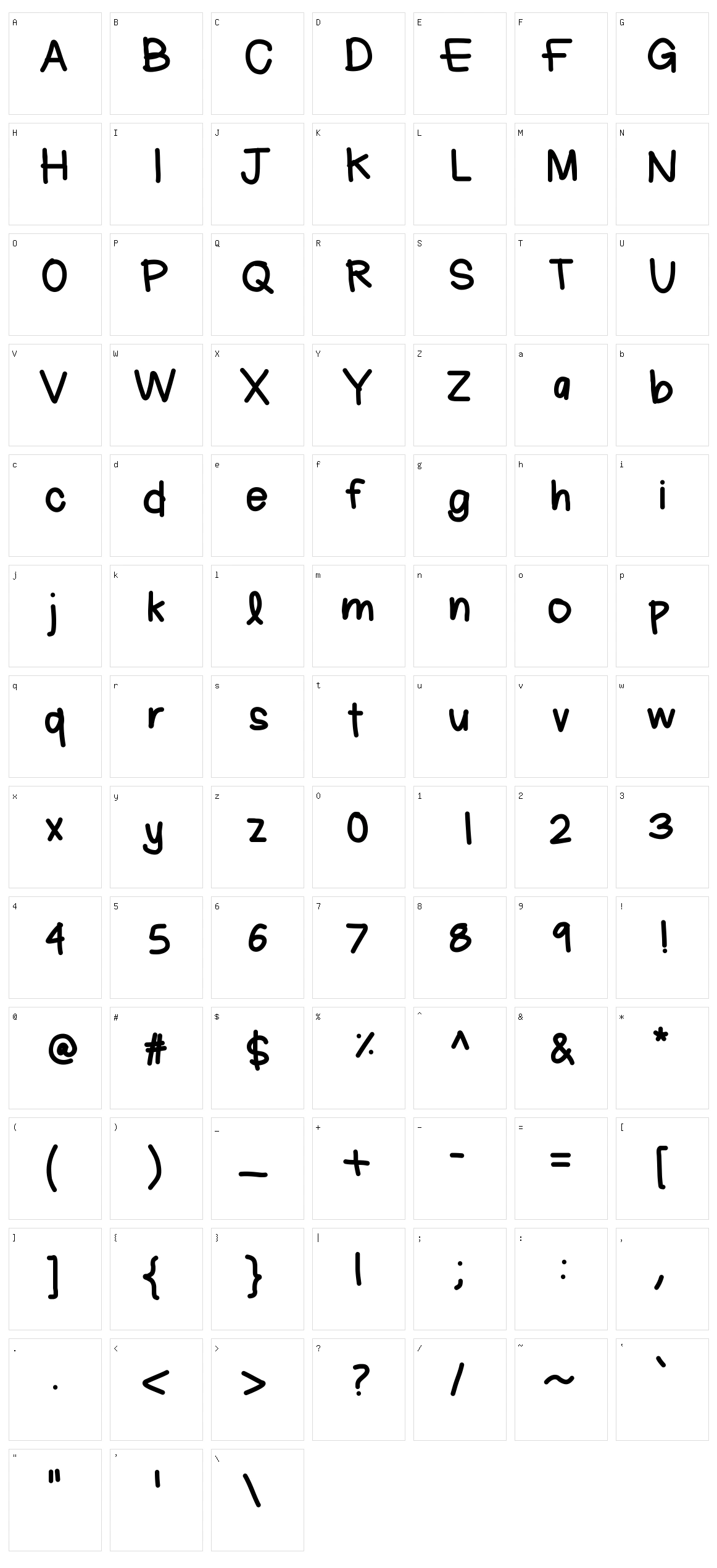 Lera Character Set