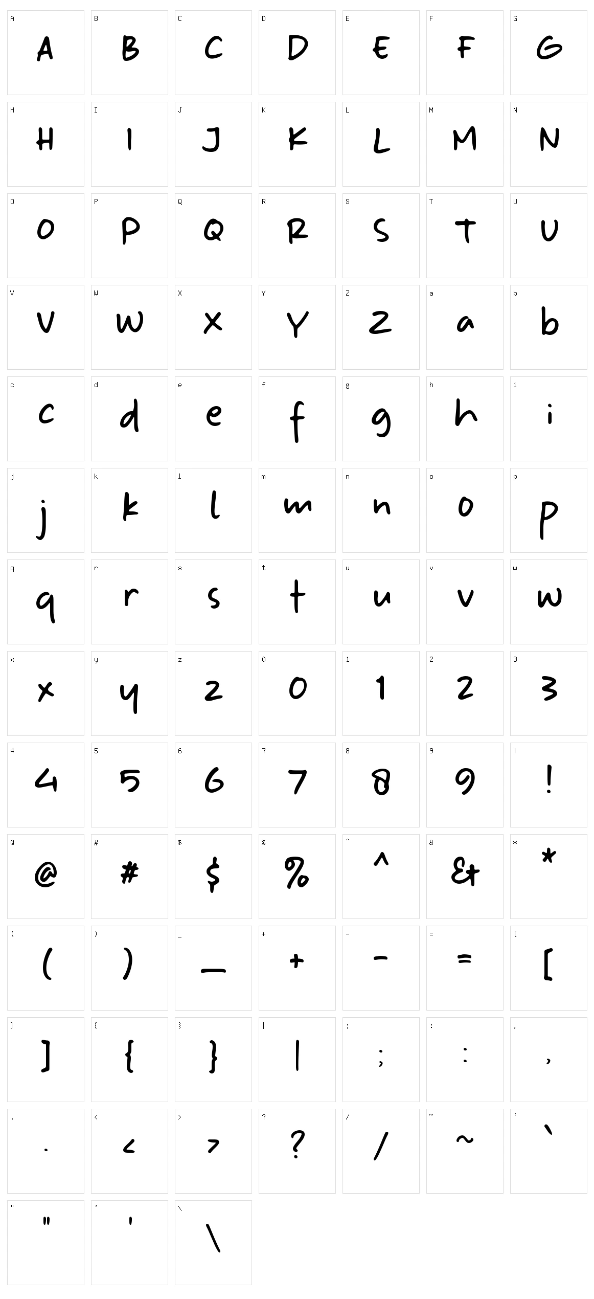 Let's Go Holiyay Character Set