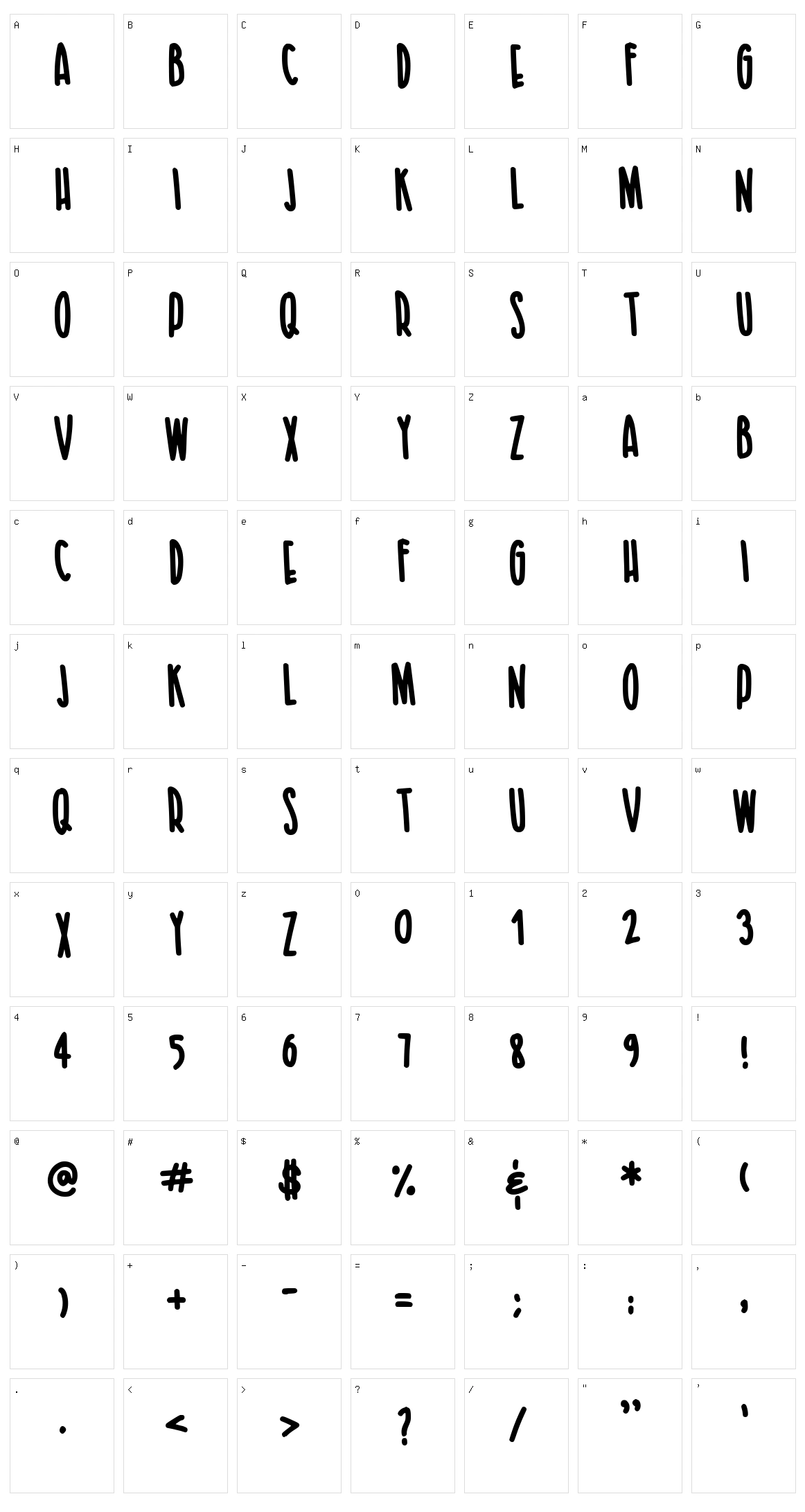 Lets Gaux Character Set