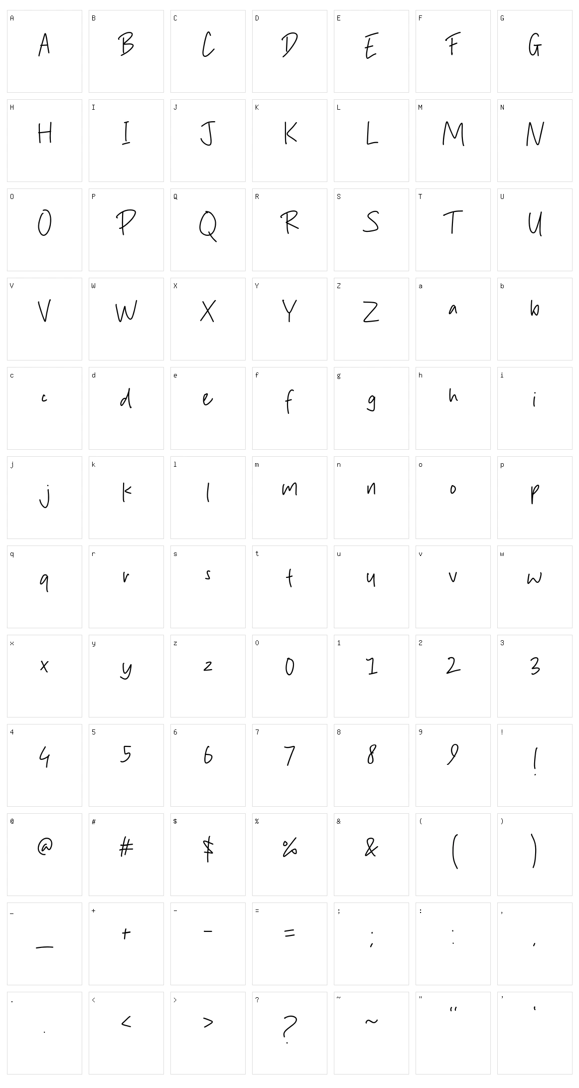 Letter Book Character Set