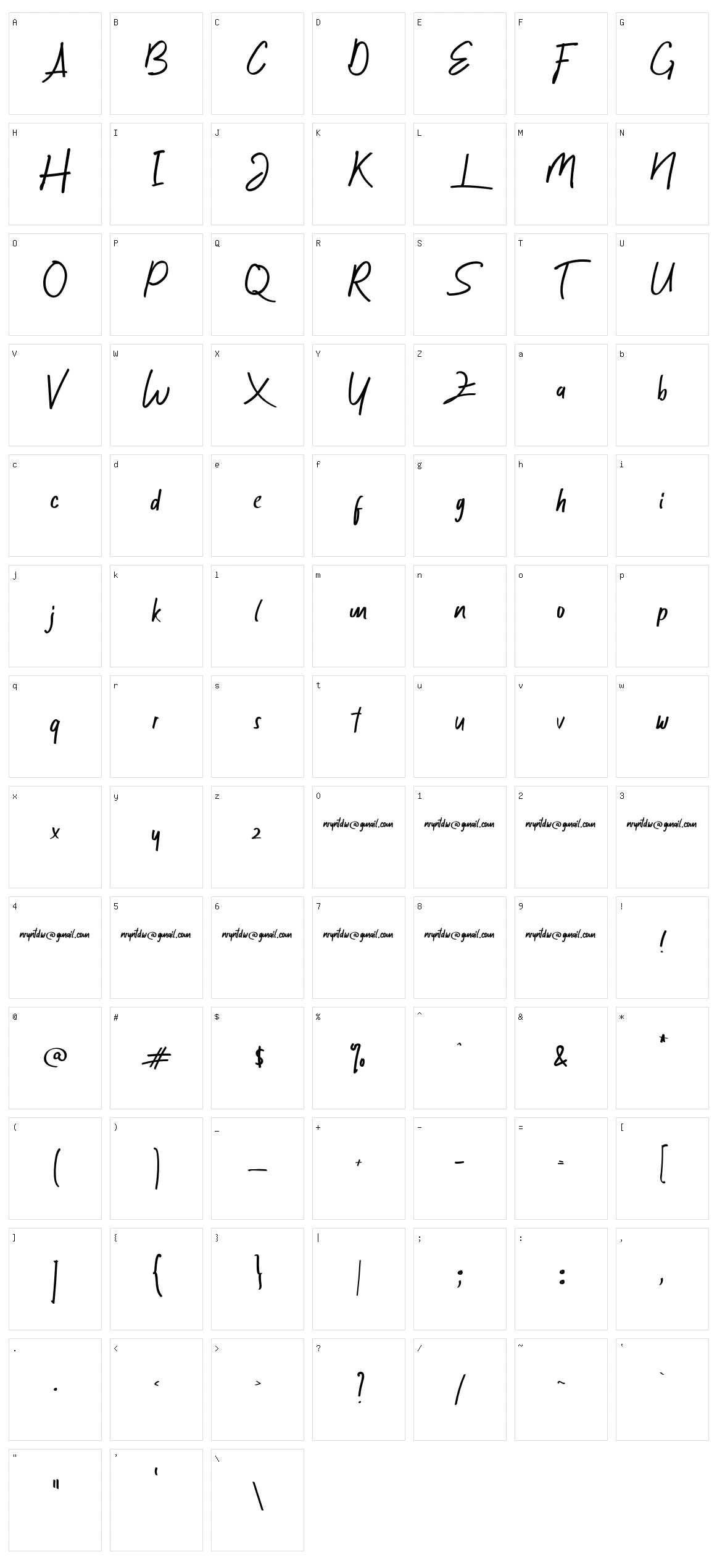 Letterdiost Character Set