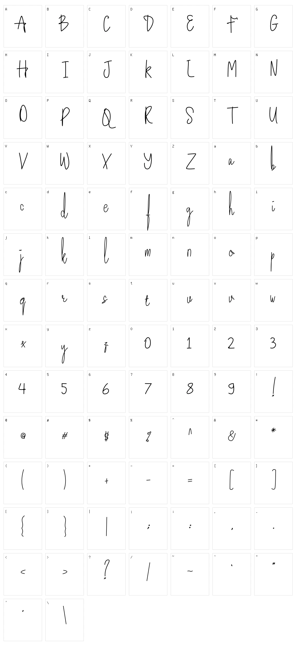 Lettered Character Set