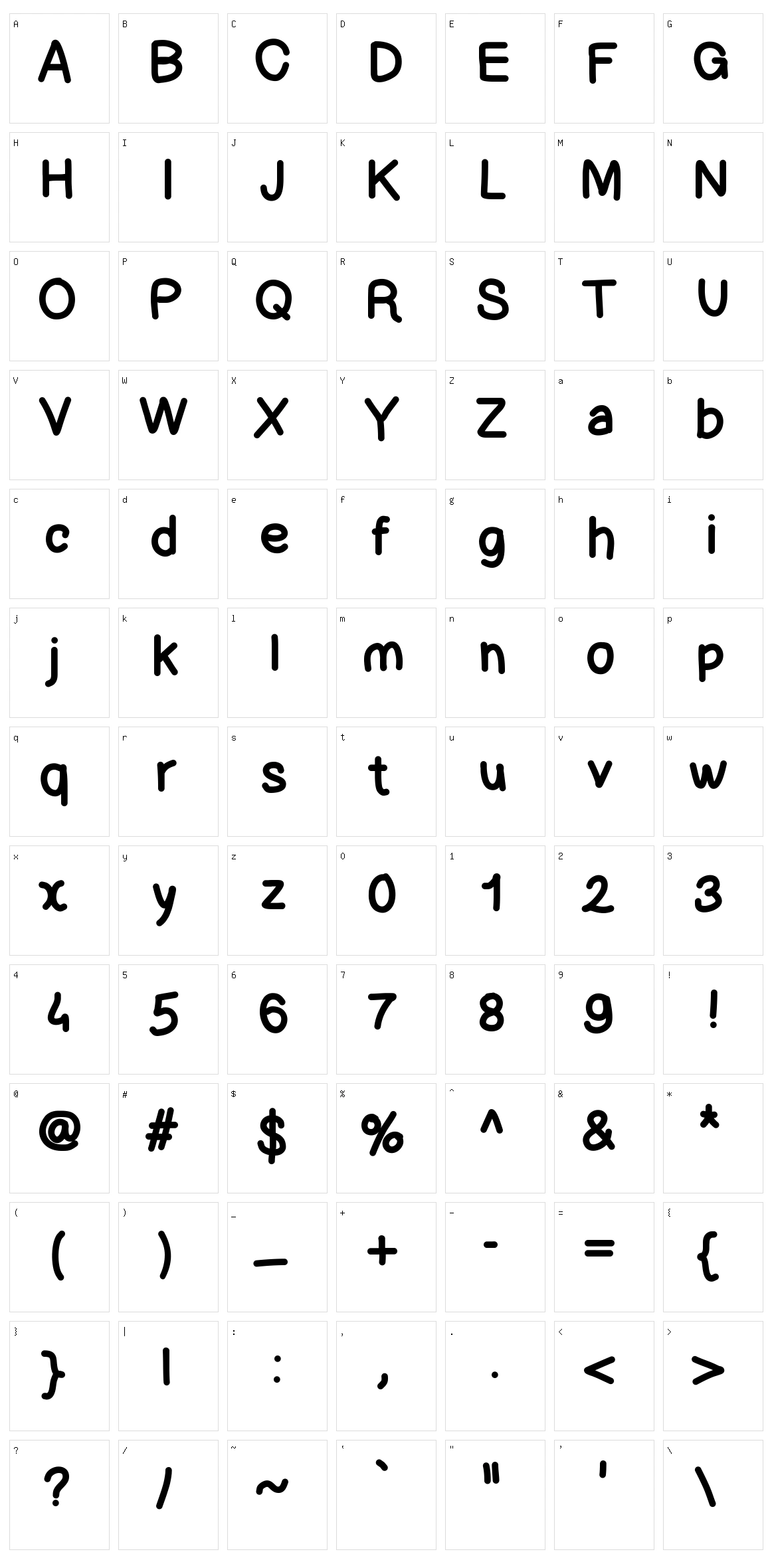 Lettre Gaelle Character Set