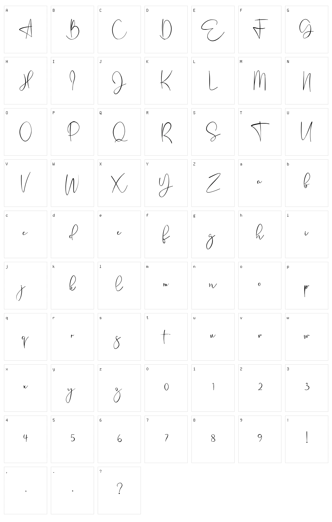Leumang Character Set