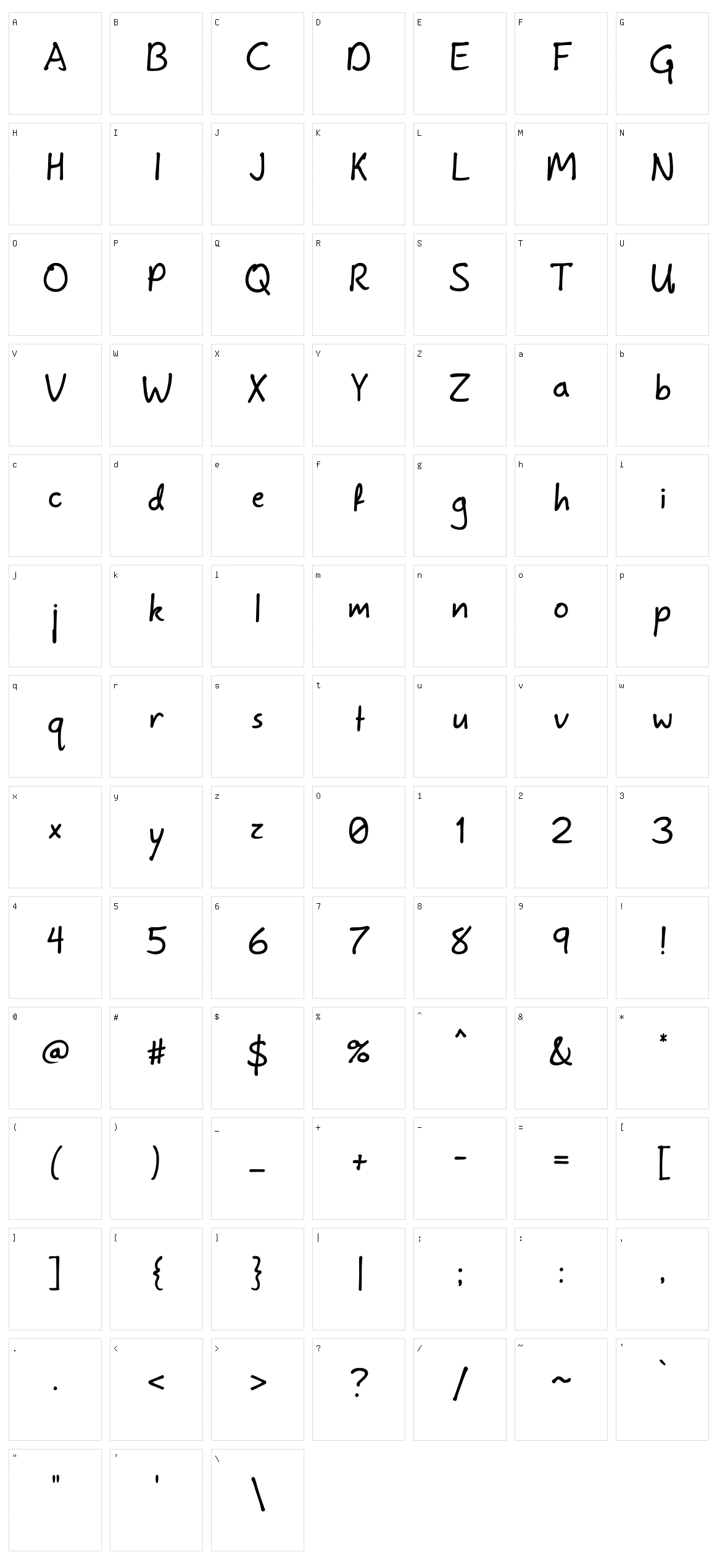 Levorotary Character Set