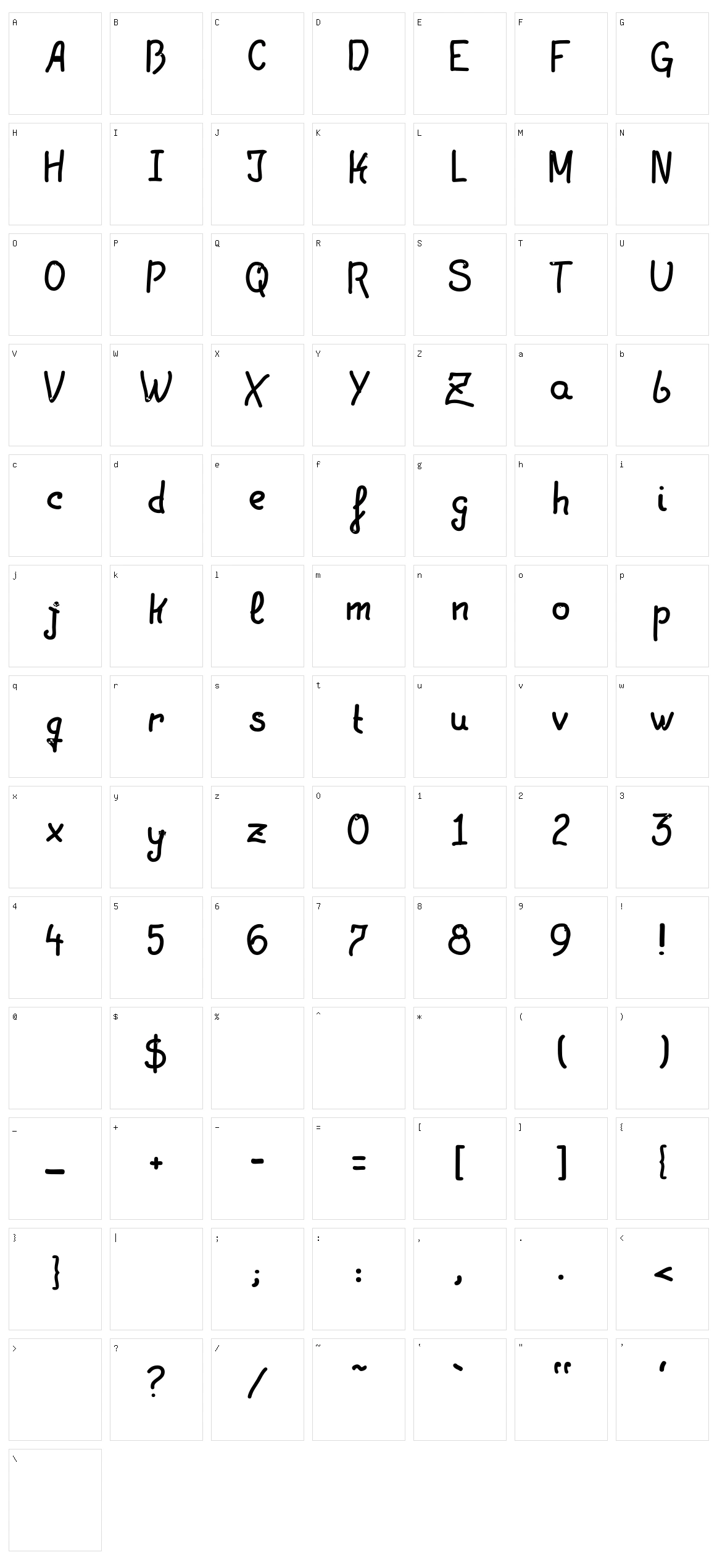 LGF Patuko Character Set