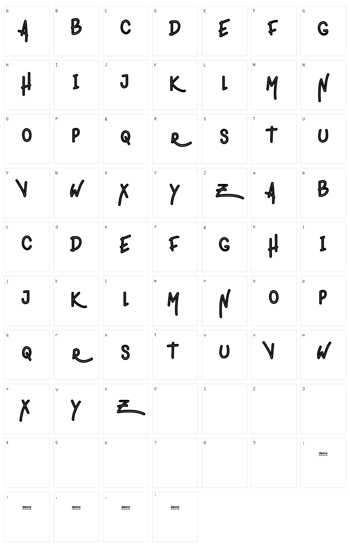 Ligera Rouden Character Set