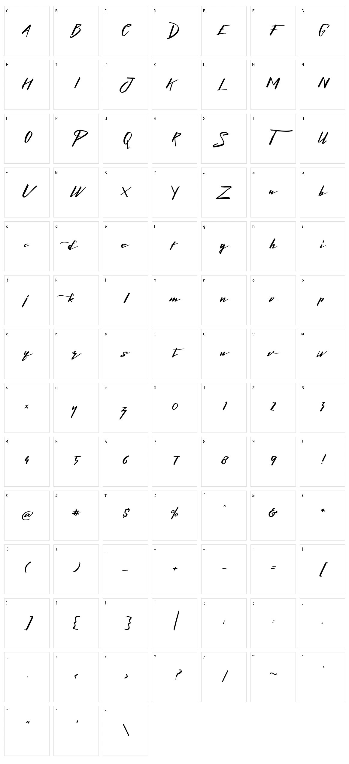 Lightening Character Set