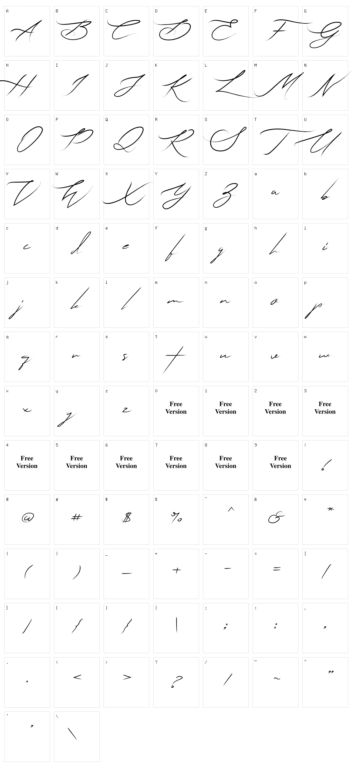 Lihataja Character Set