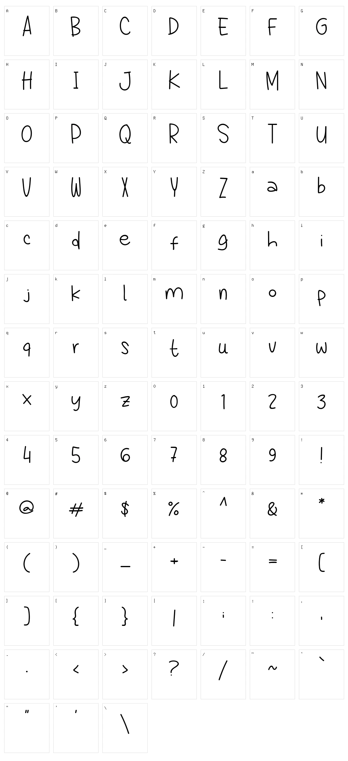Like Slim Character Set