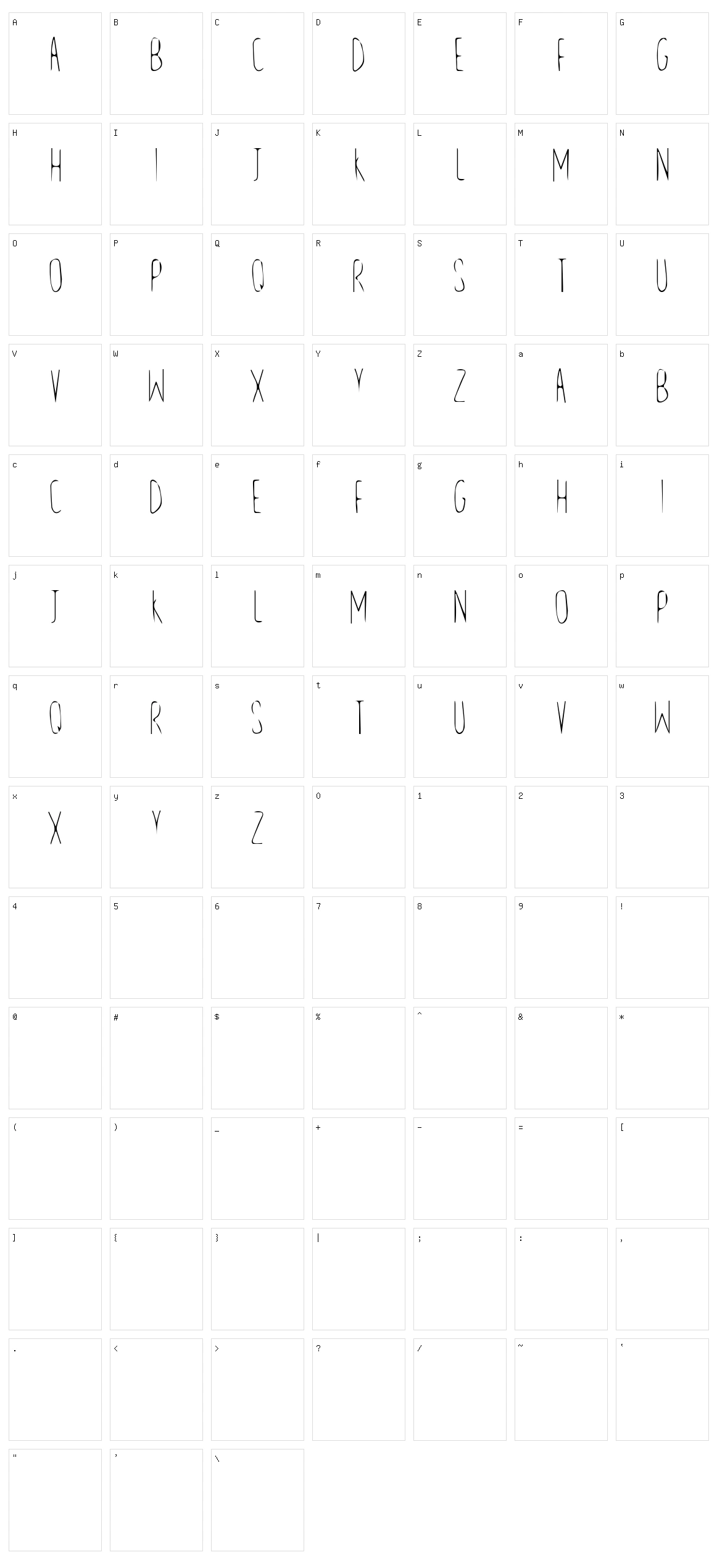 Line and Sand Character Set