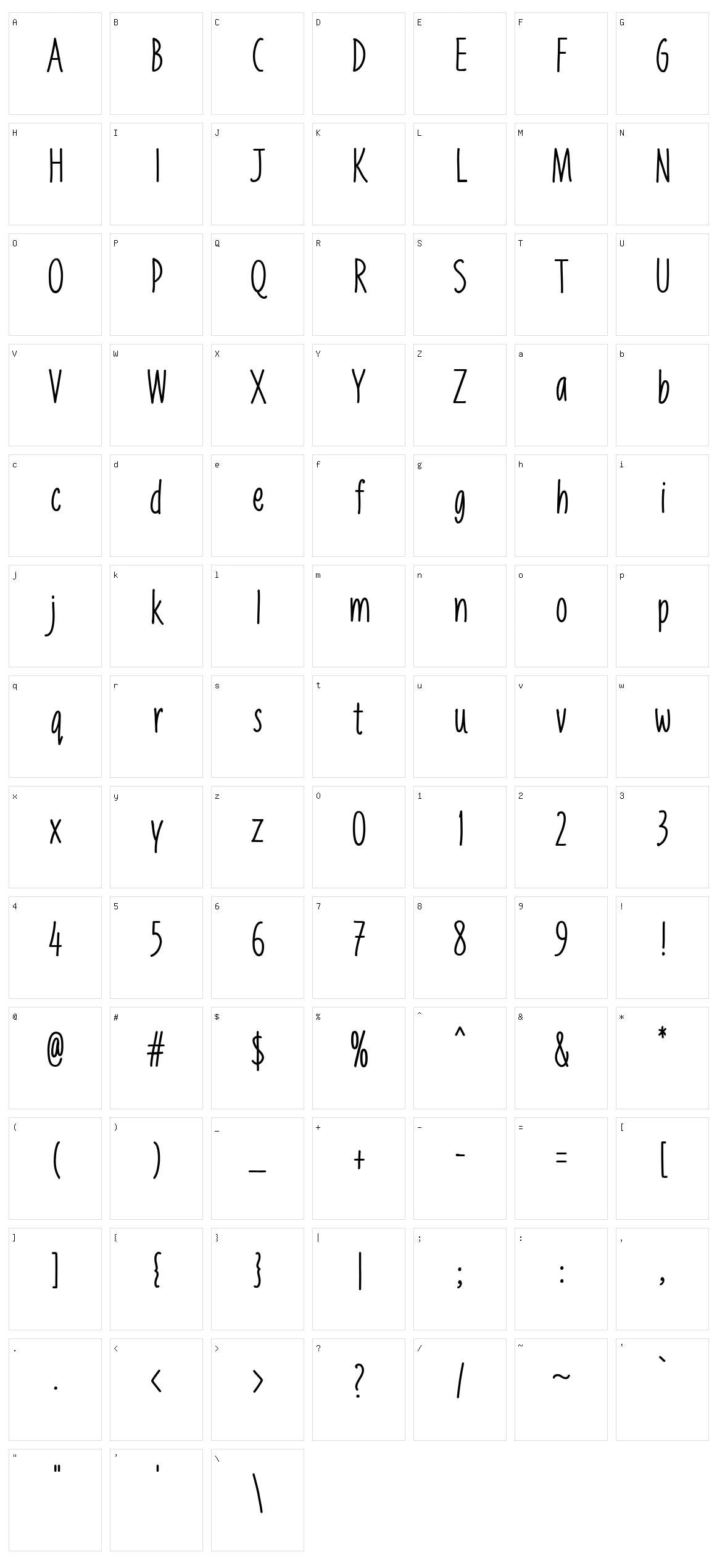 Liniga Character Set