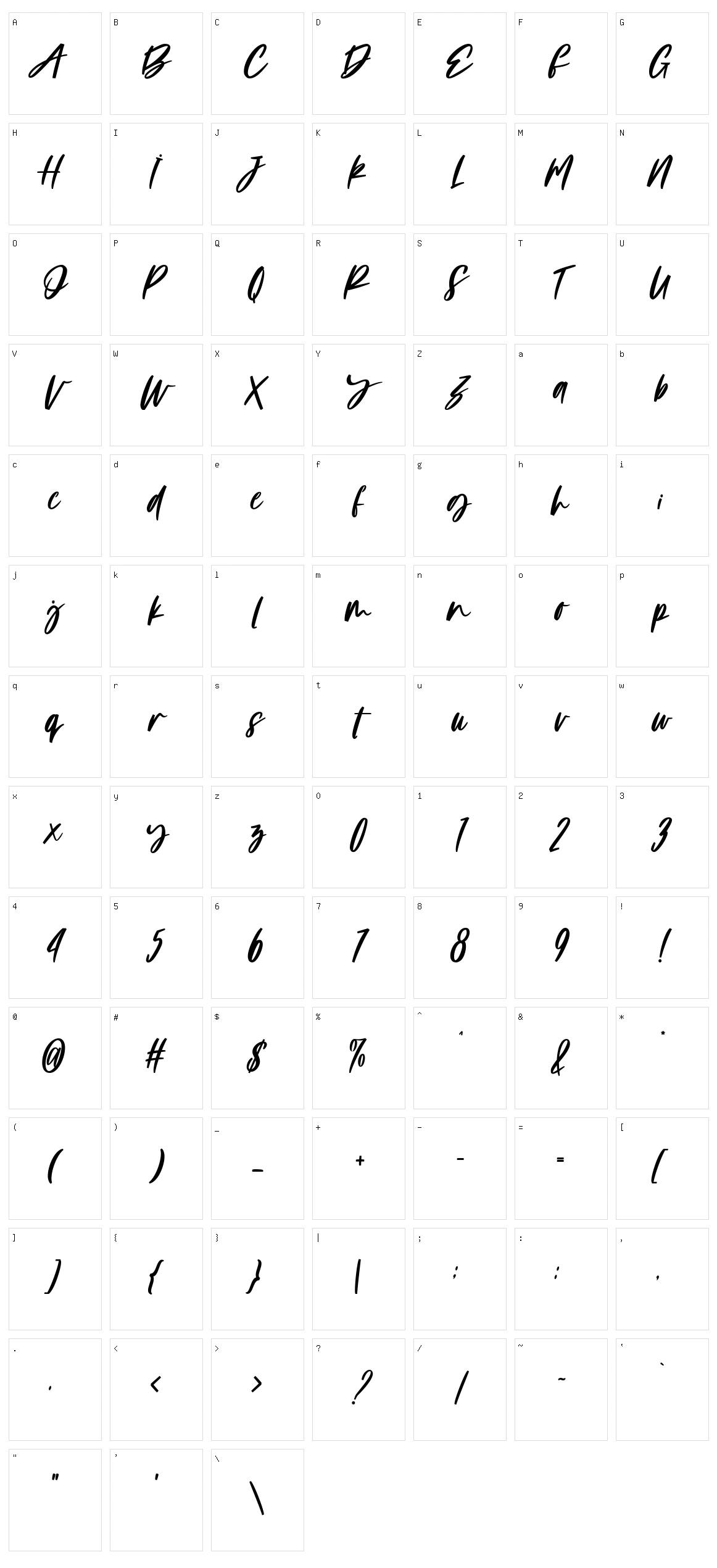 Linoela Character Set
