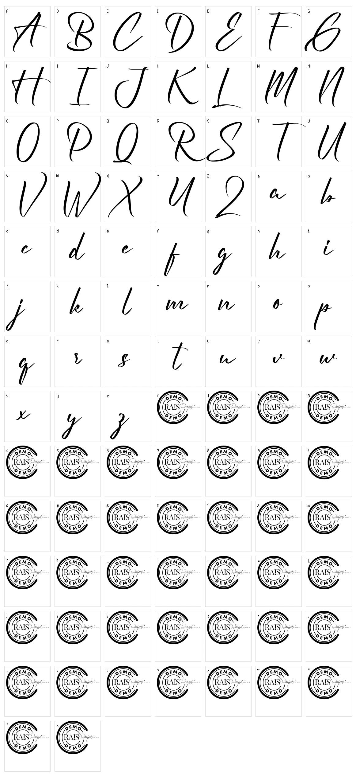 Lithonia Character Set