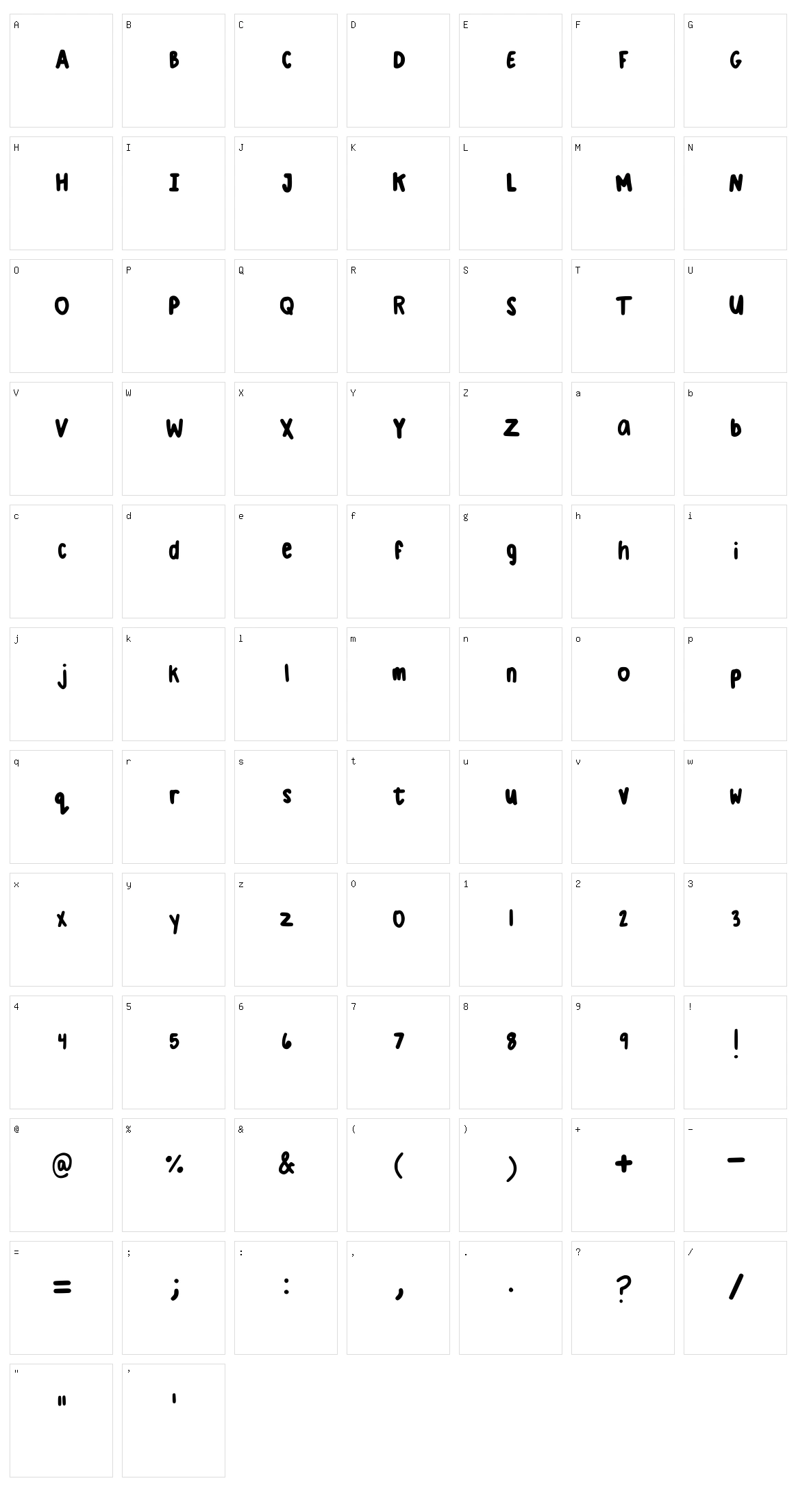 Little Big Alphabet Character Set