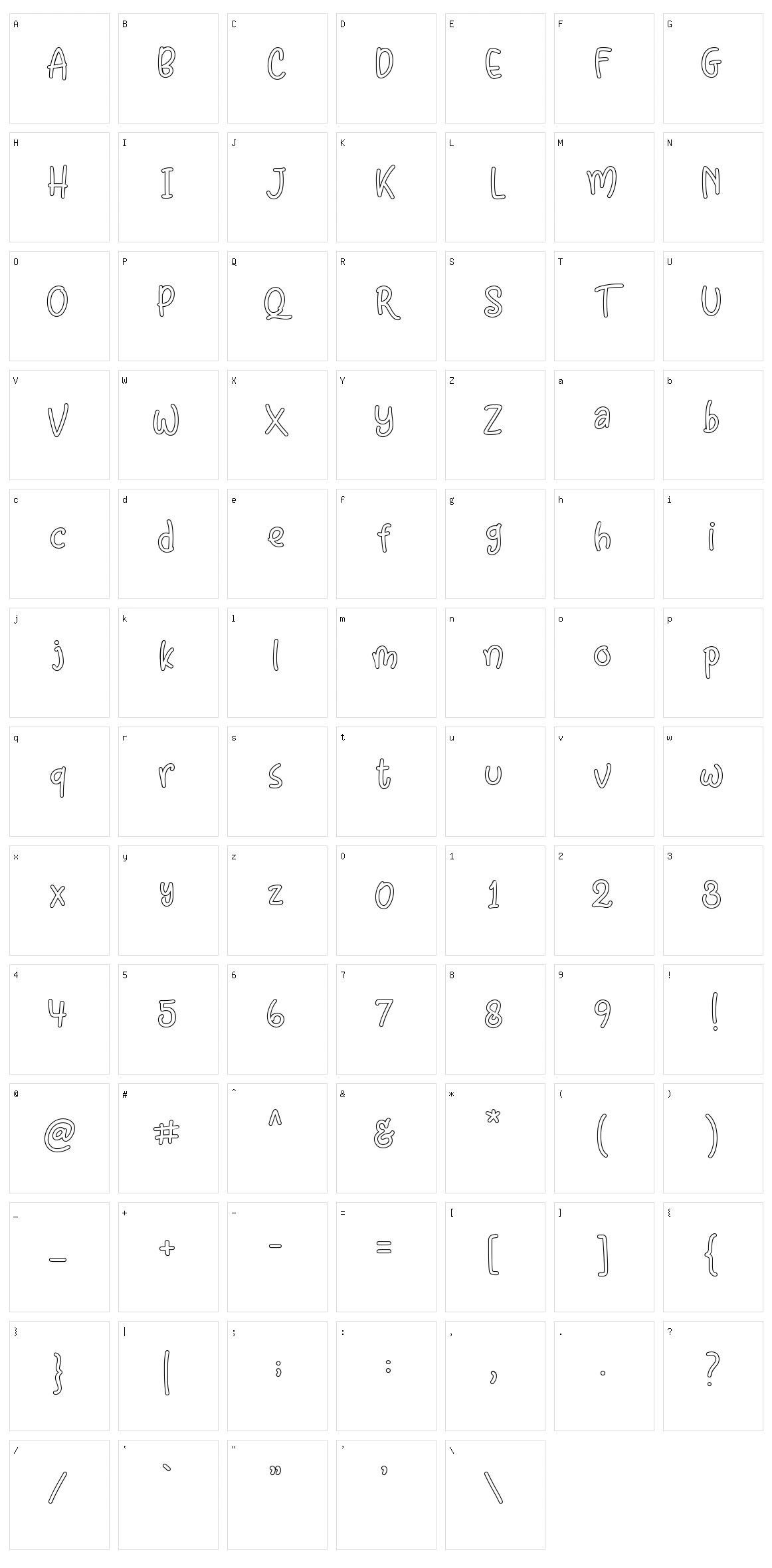 Little Clusters Character Set