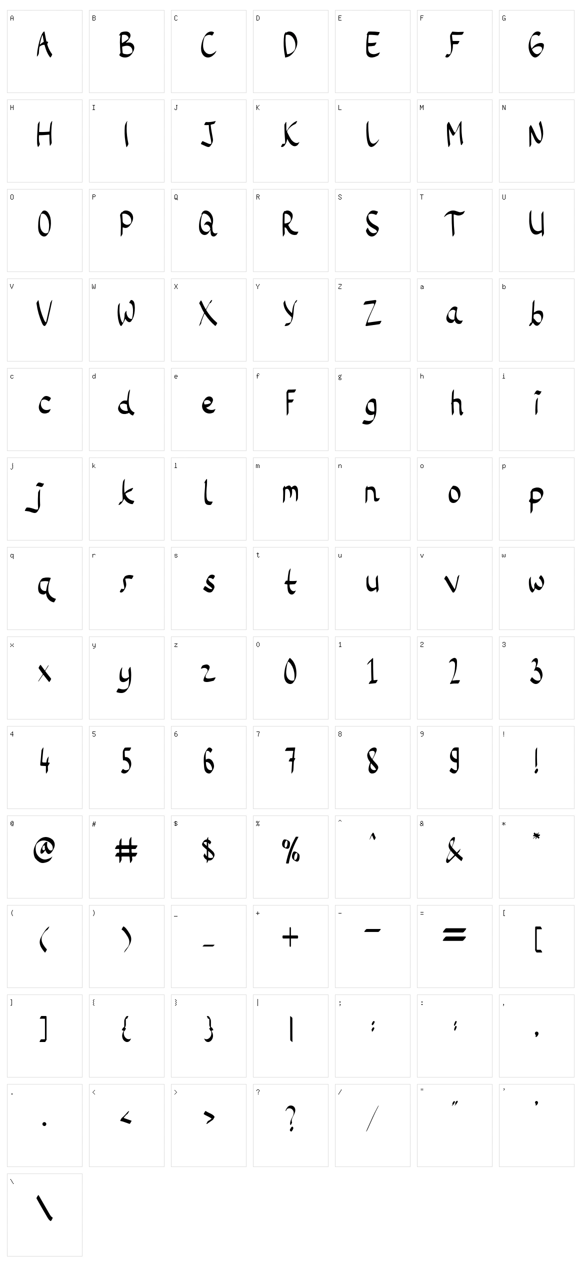 Little Waves Character Set